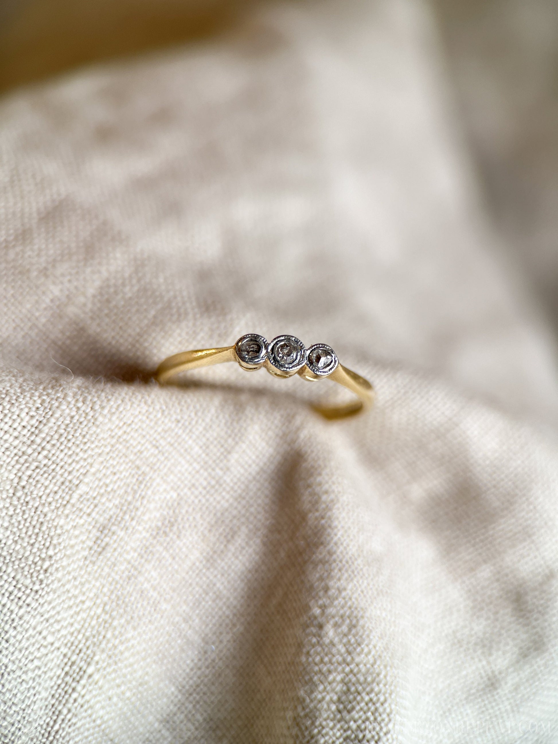 Antique 1900s Rose Cut Diamond Engagement Ring