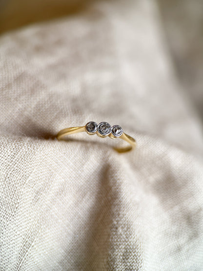 Antique 1900s Rose Cut Diamond Engagement Ring