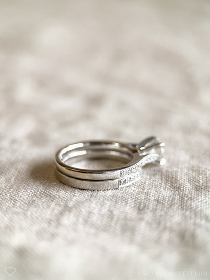 Vintage 2000s Diamond Bridal Set, Engagement & Wedding Rings