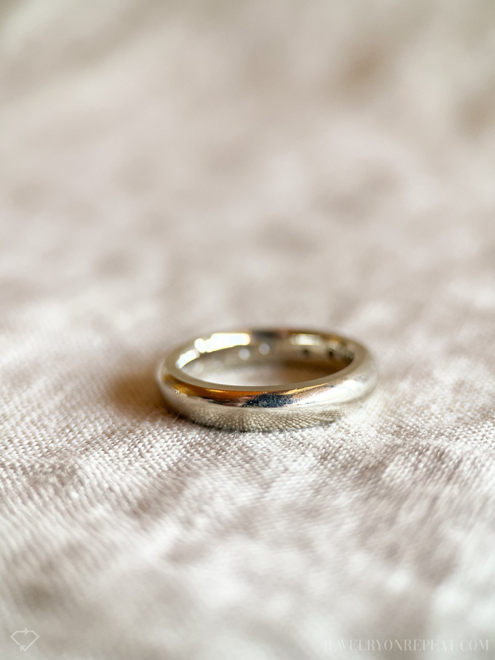 Vintage 2000s Diamond Wedding Band in 14k White Gold