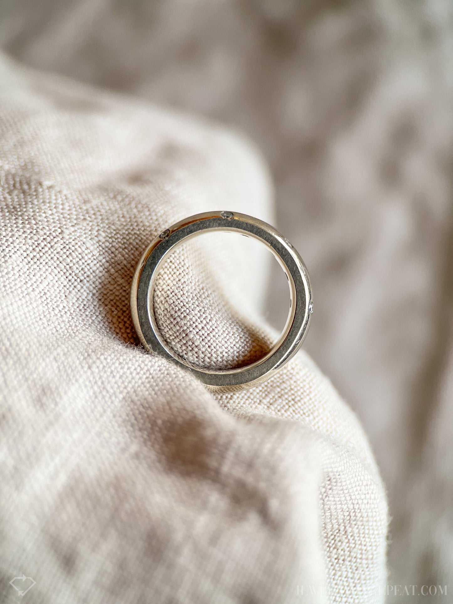 Vintage 2000s Diamond Wedding Band in 14k White Gold