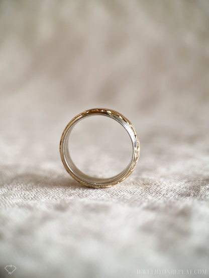 Vintage 1960s Floral Filigree Wedding Band, Size 6