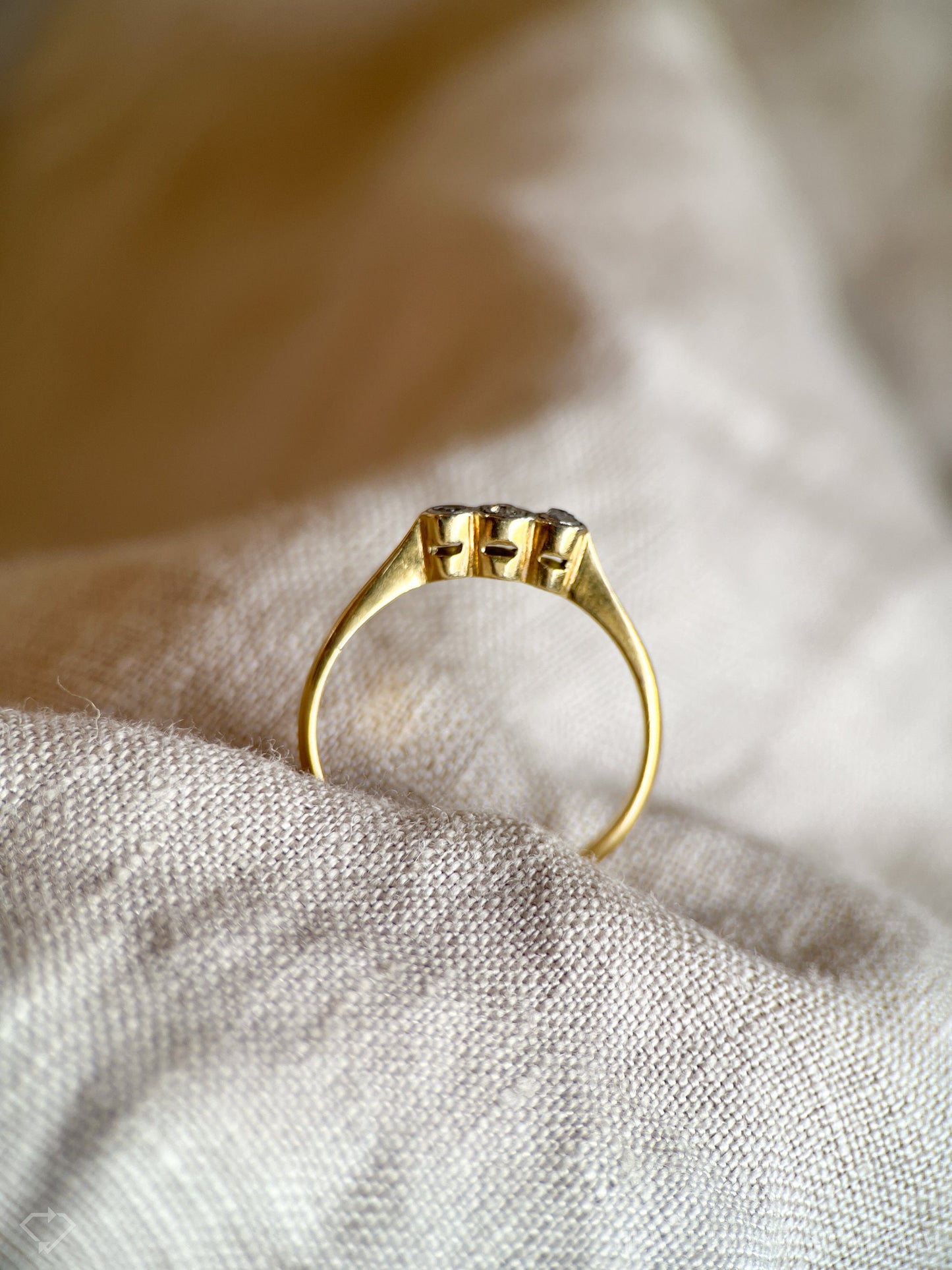 Antique 1900s Rose Cut Diamond Engagement Ring