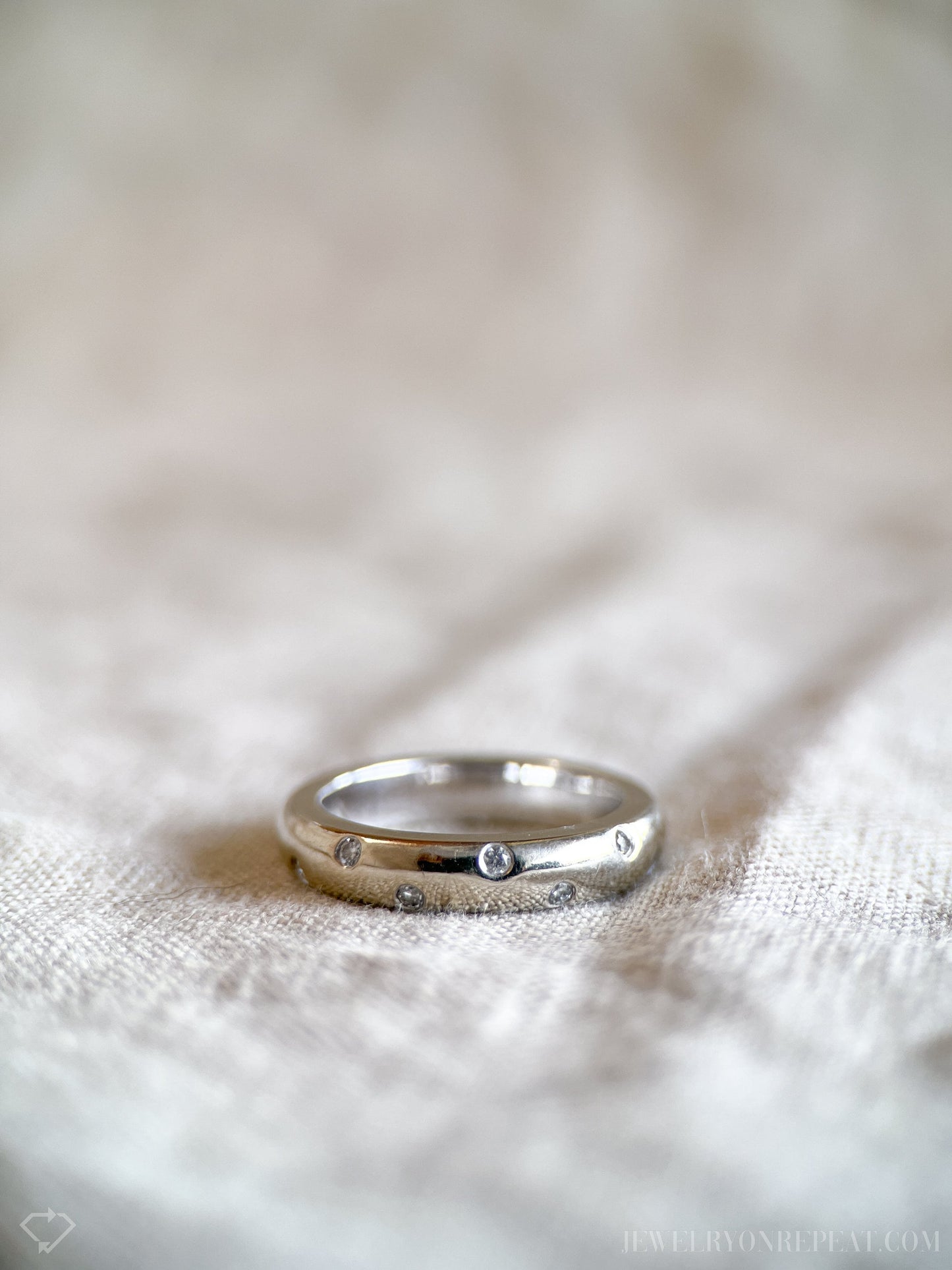 Vintage 2000s Diamond Band in 14k White Gold