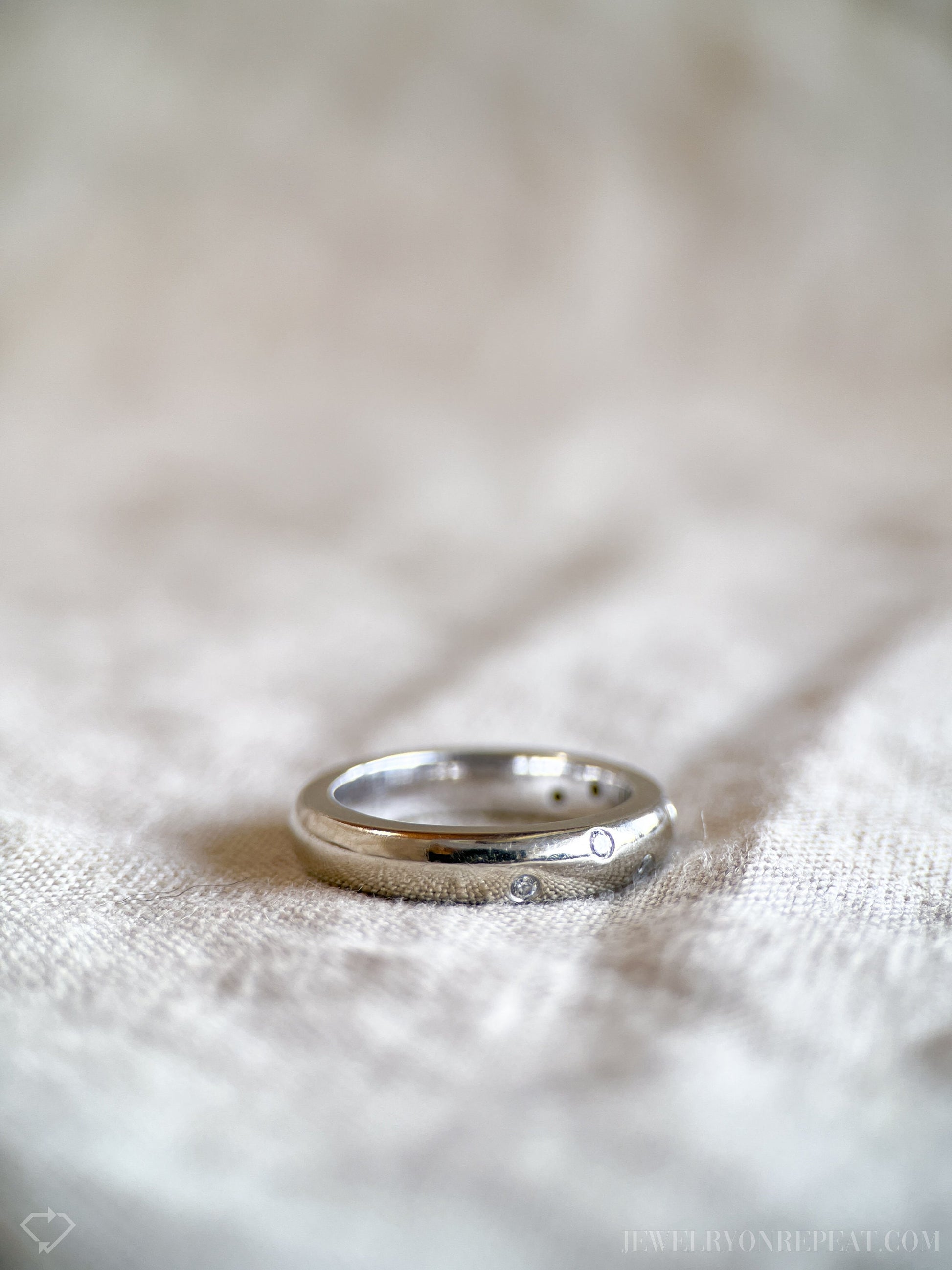 Vintage 2000s Diamond Band in 14k White Gold