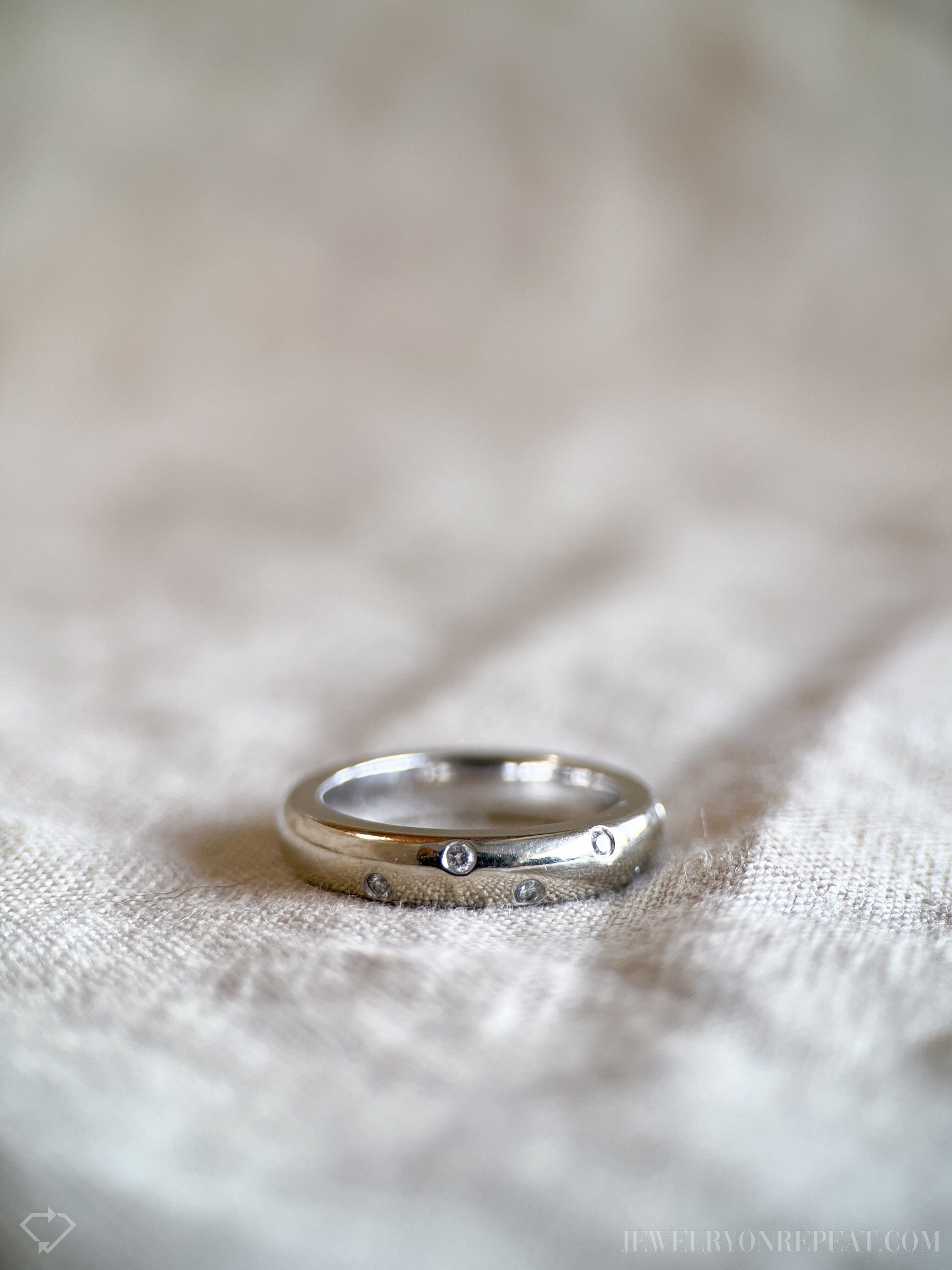 Vintage 2000s Diamond Band in 14k White Gold