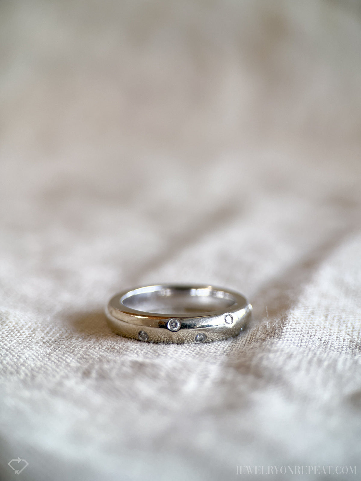 Vintage 2000s Diamond Band in 14k White Gold
