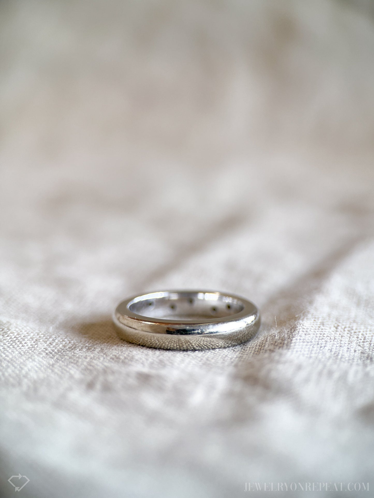 Vintage 2000s Diamond Band in 14k White Gold