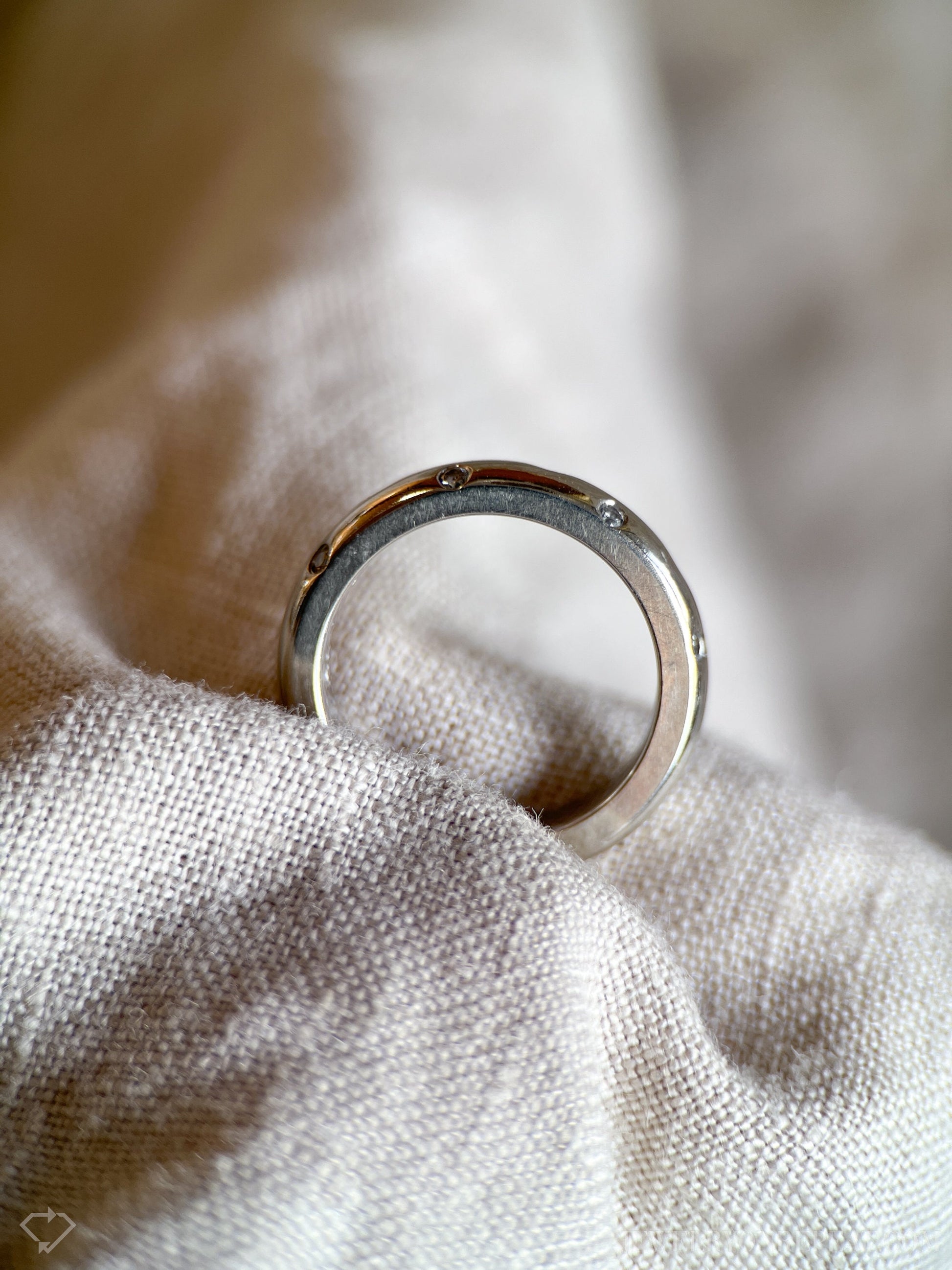 Vintage 2000s Diamond Band in 14k White Gold