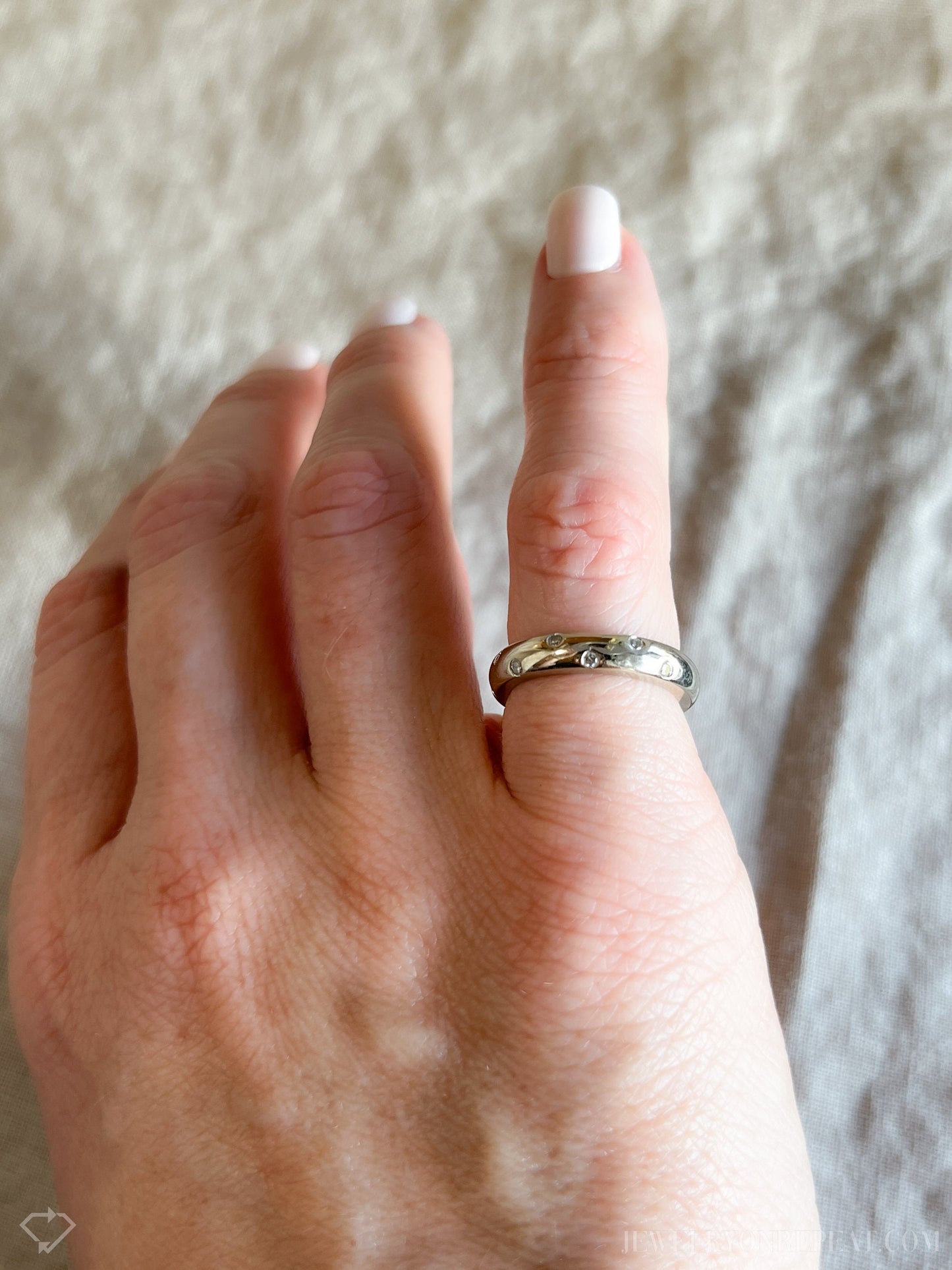 Vintage 2000s Diamond Band in 14k White Gold