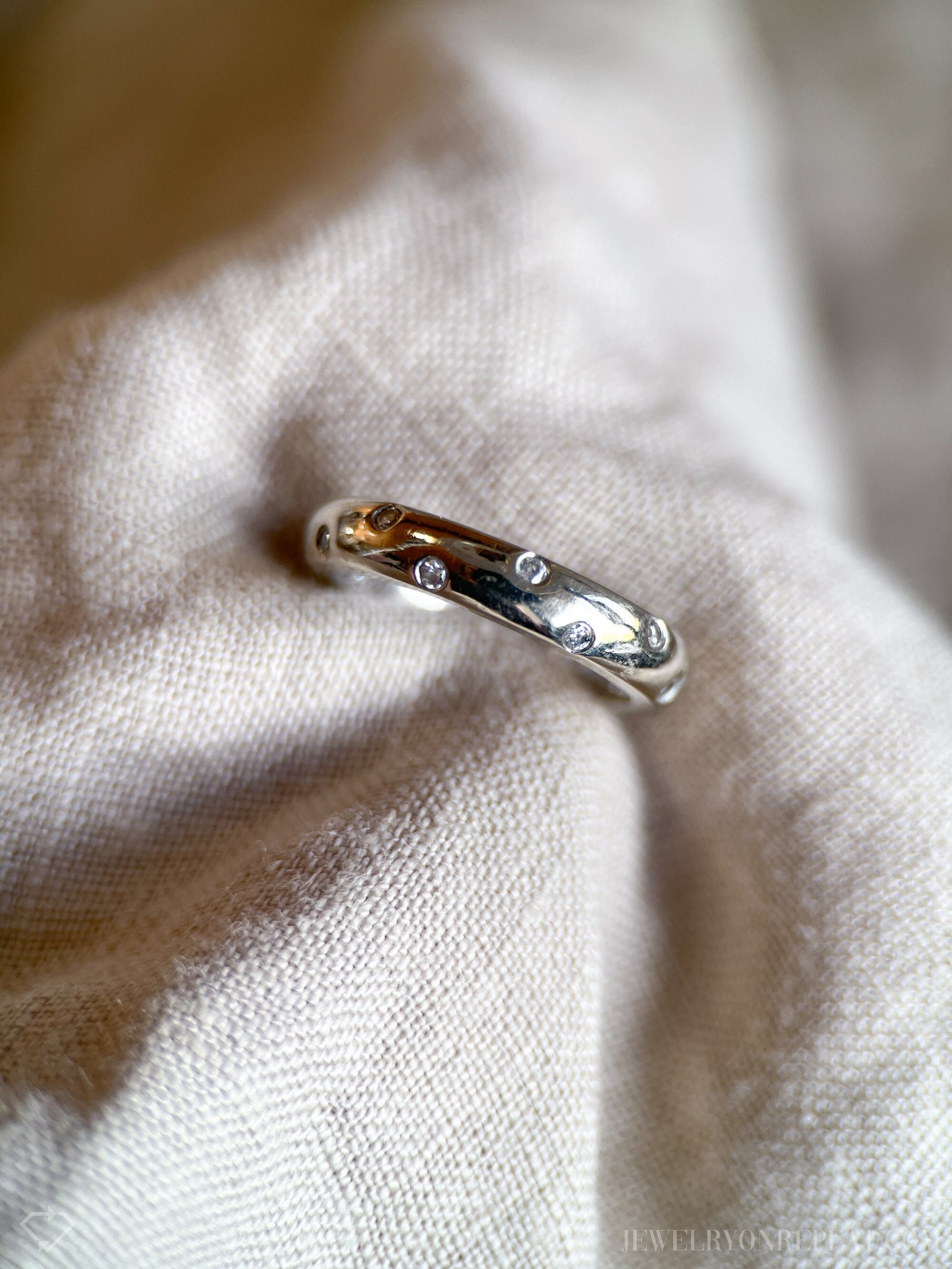 Vintage 2000s Diamond Band in 14k White Gold