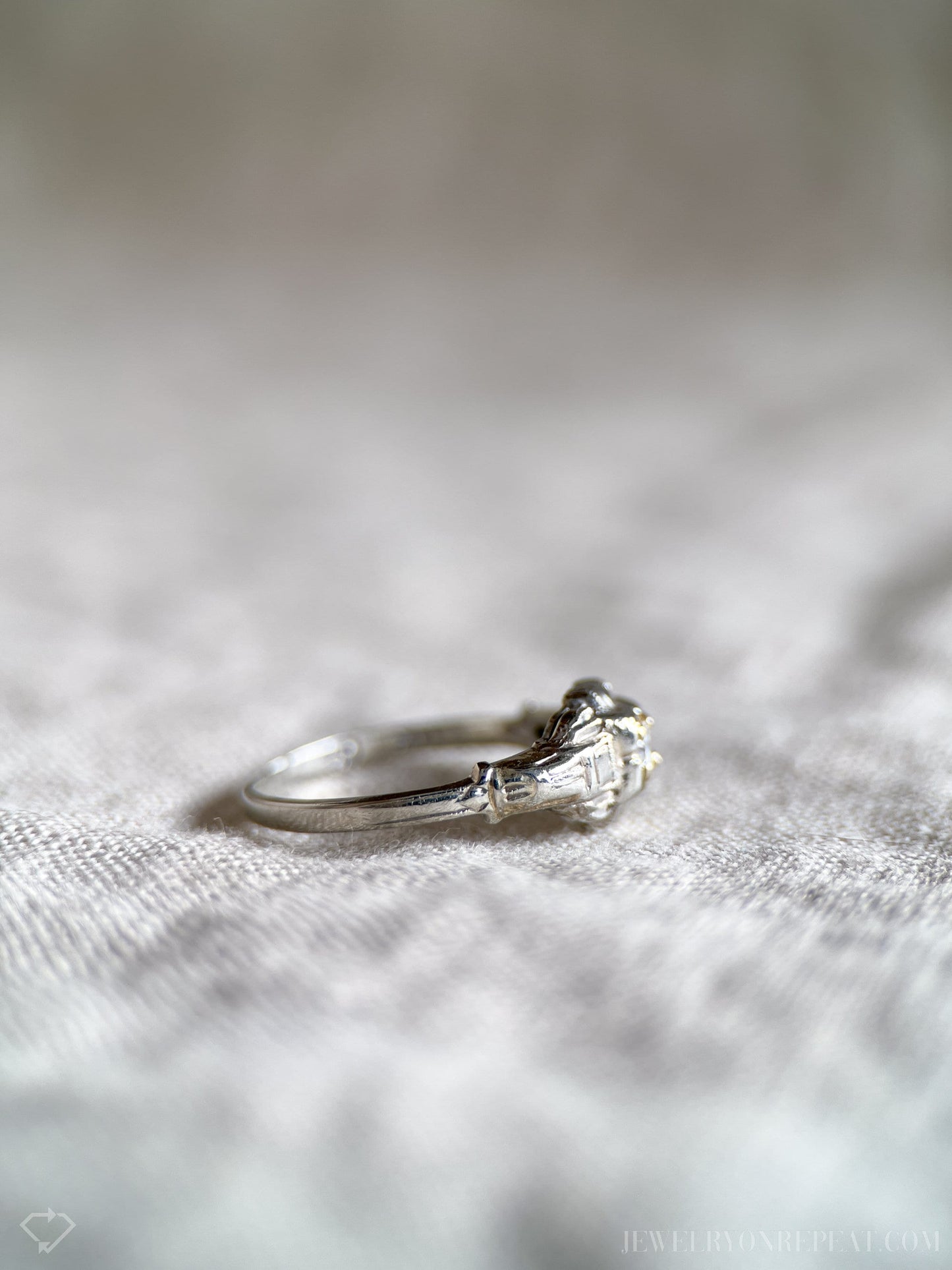 Vintage 1950s Art Deco Diamond Ring