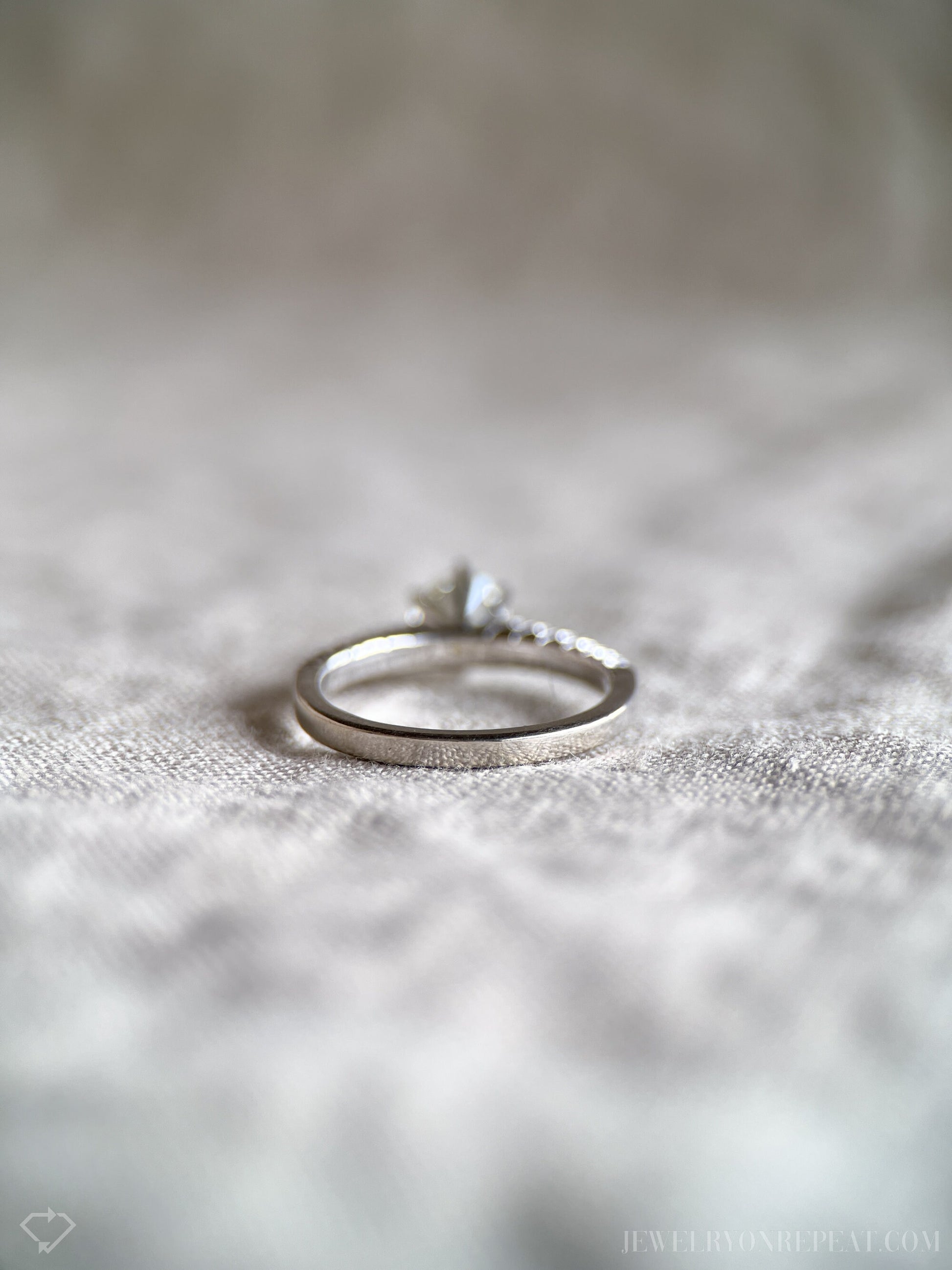 Vintage Diamond Engagement Ring, Round Cut, 10k White Gold, 2000s Prong Set Bridal Ring