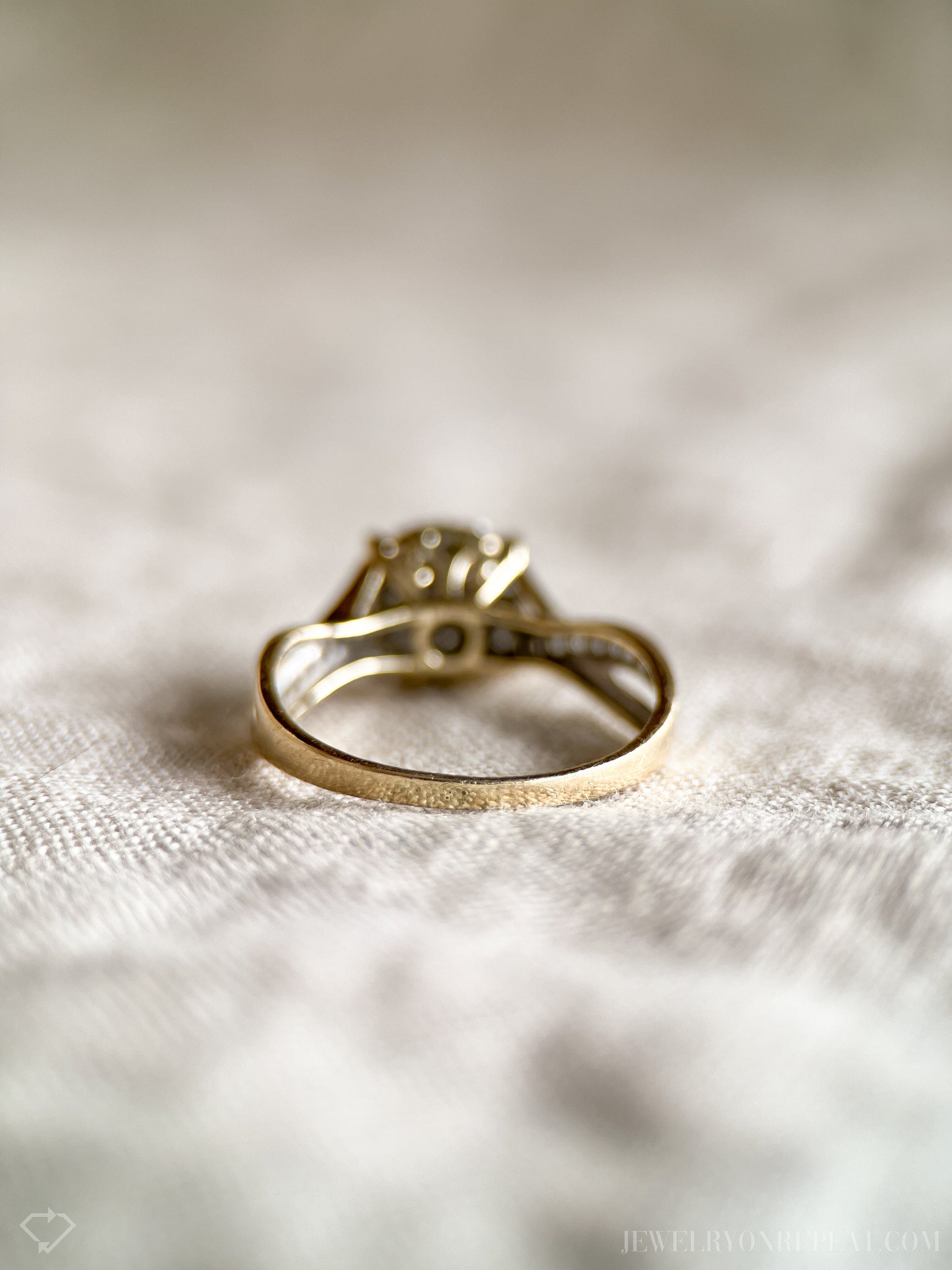 Vintage 1990s Diamond Halo Engagement Ring in 10k Gold