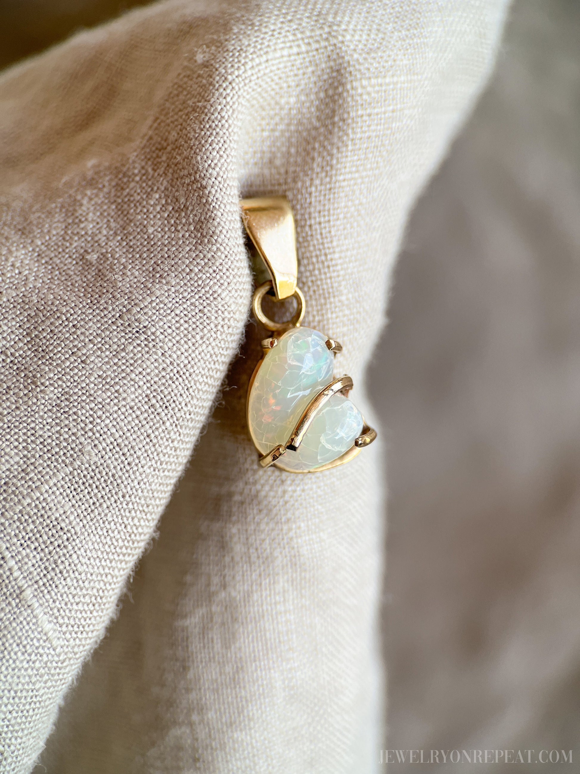 Vintage Opal Pendant in 14k Gold