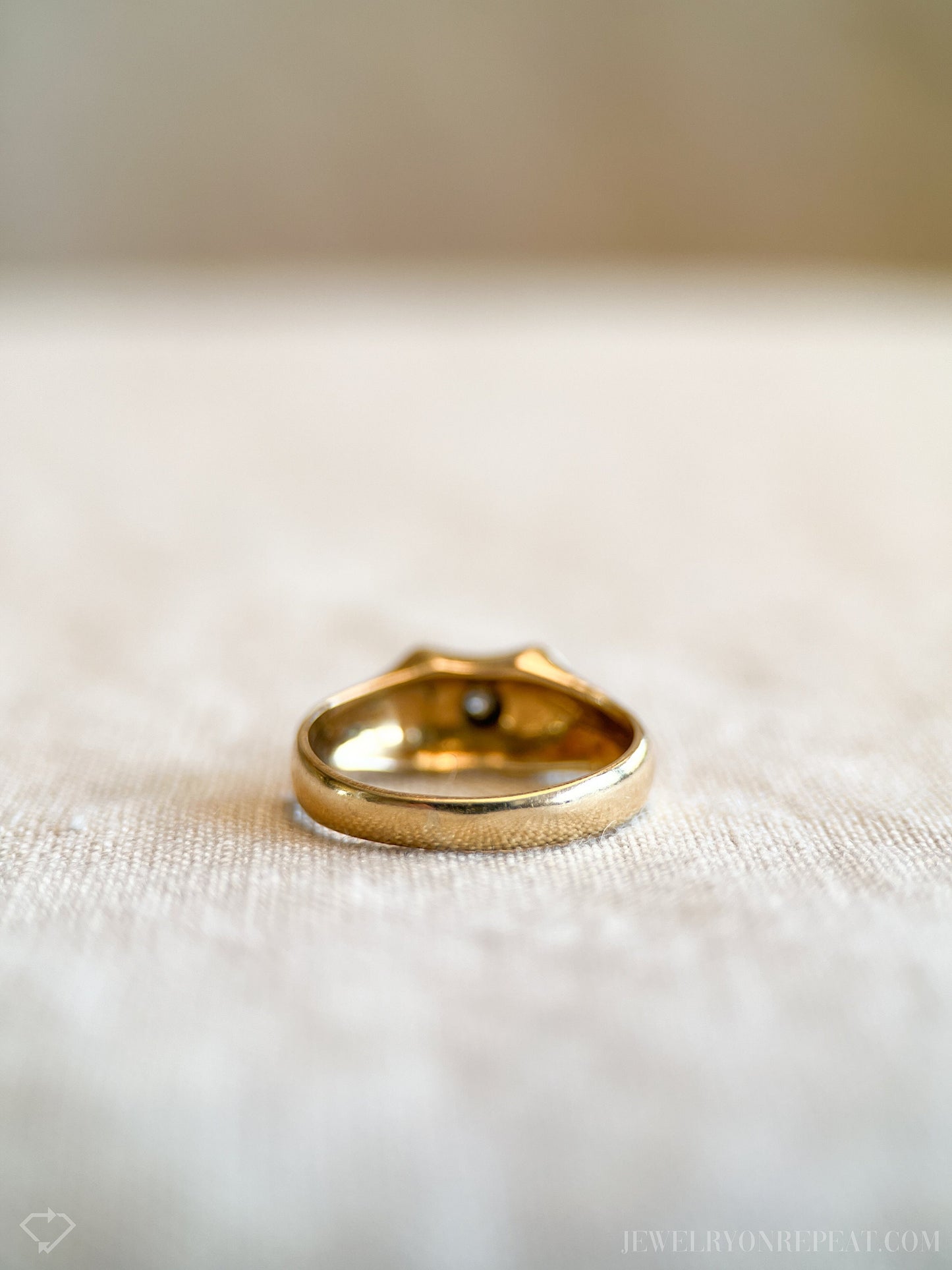 Antique 1920s Art Deco Diamond Engagement Ring, 18k Gold