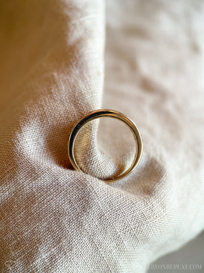 Vintage 1980s Diamond Wedding Band in 14k Gold