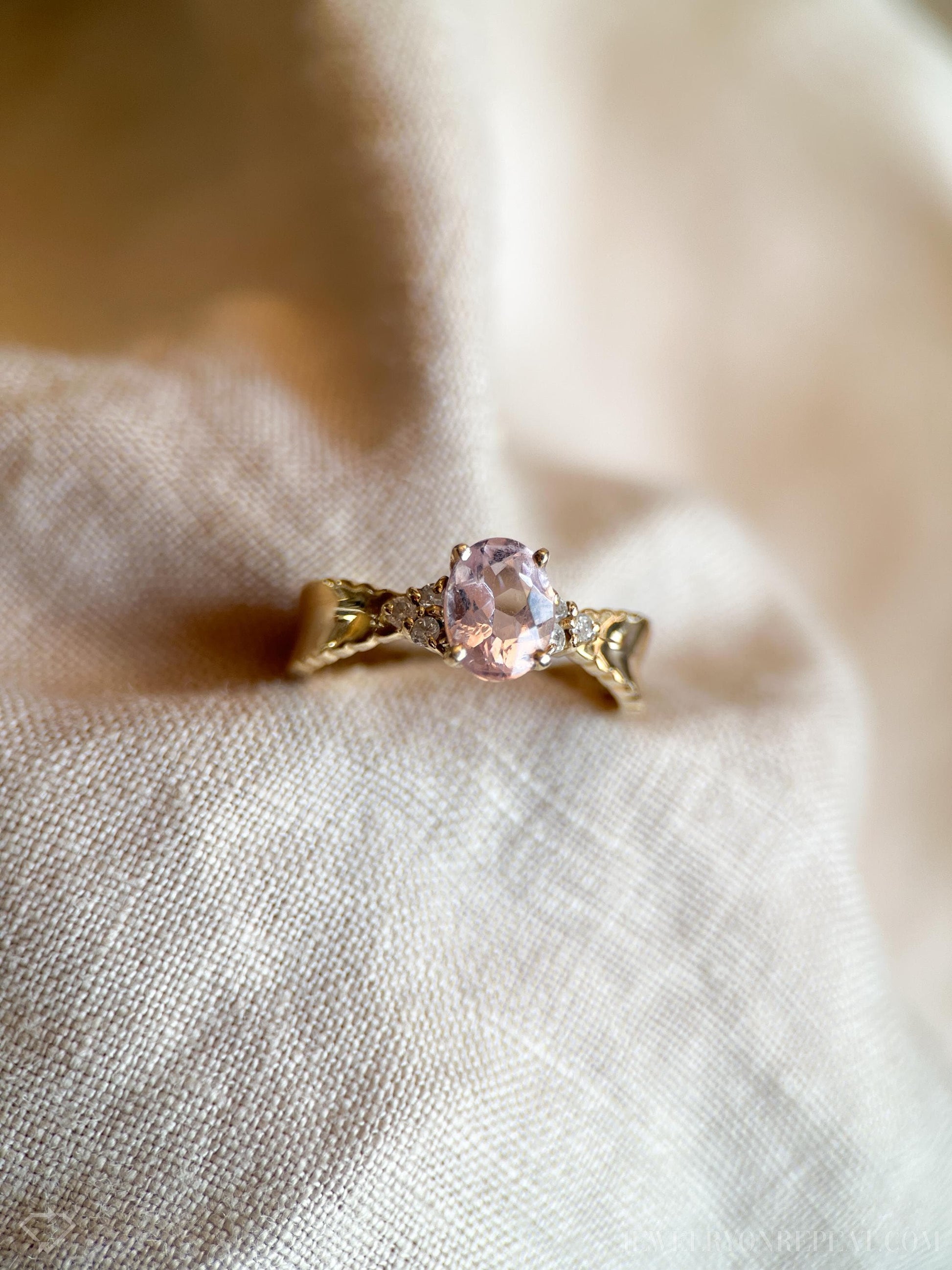 Vintage Morganite Gemstone Ring in 14k Gold