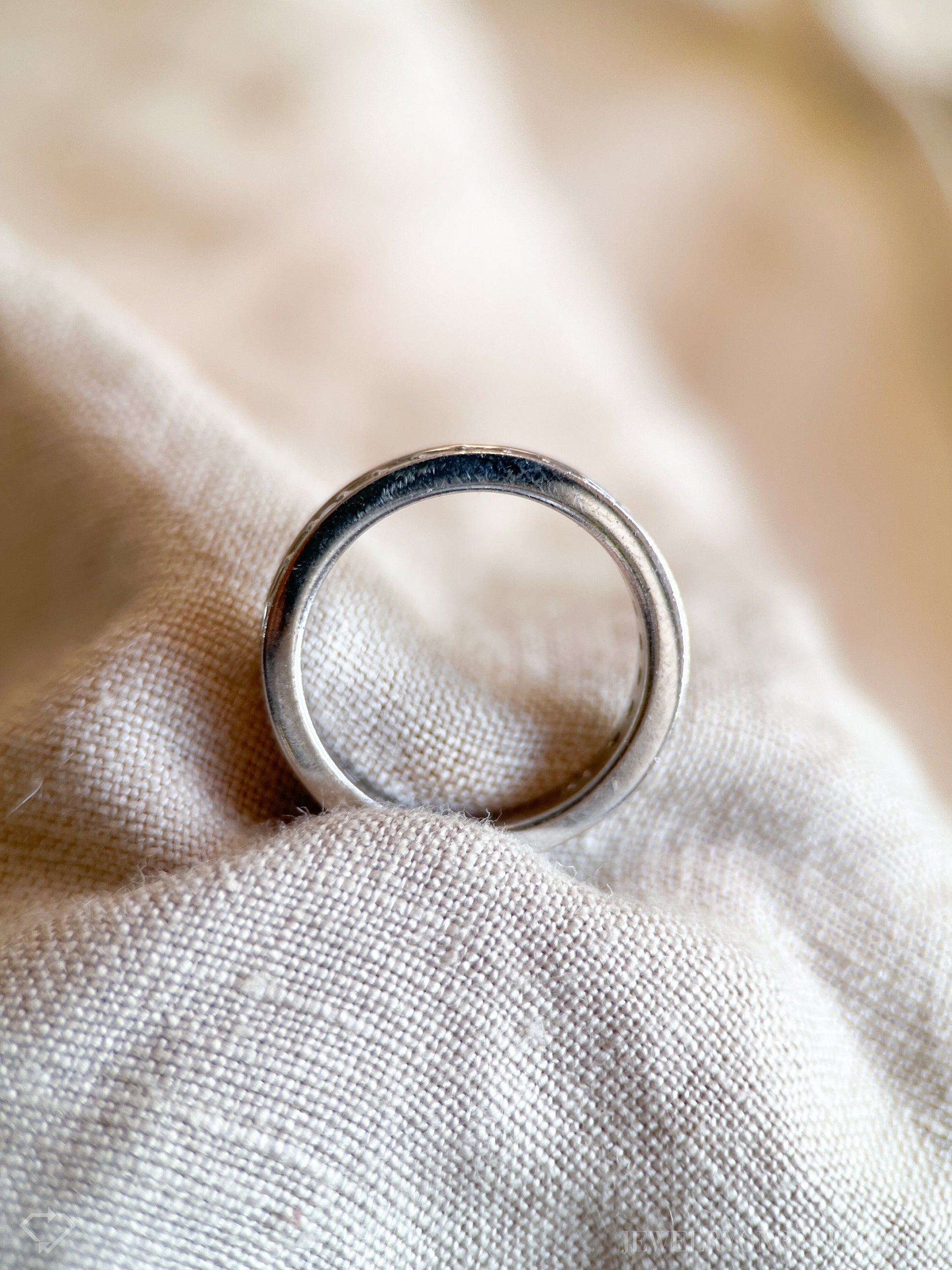 Vintage 1990s Diamond Wedding Band in 14k White Gold