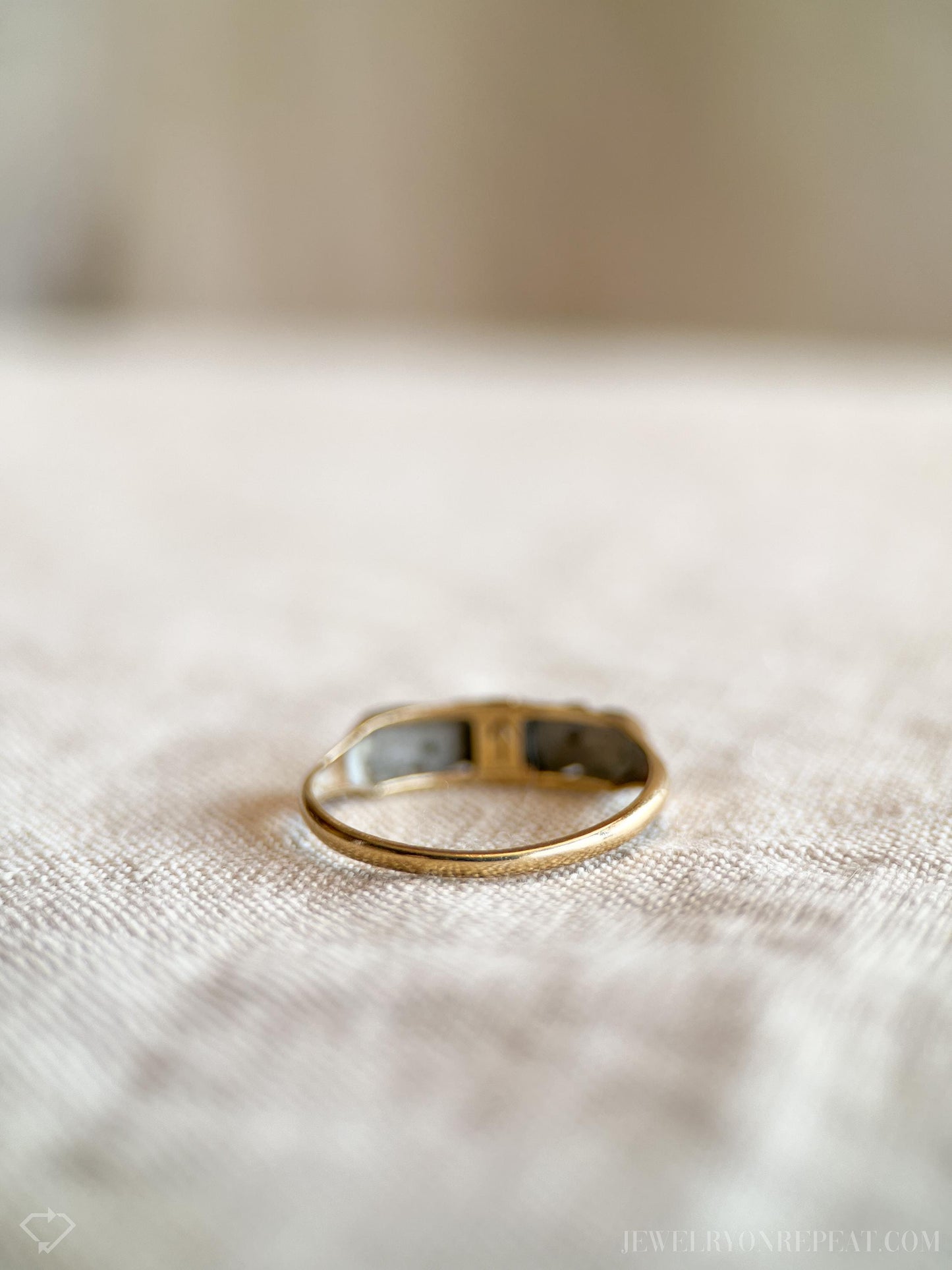 Vintage Diamond Wedding Band, 14k Gold, 1940s Art Deco Filigree Ring, Stacking Band