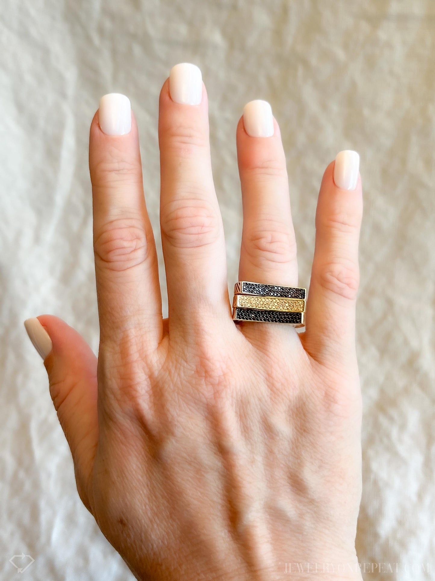 Vintage Citrine and Garnet Gemstone Ring in 14k Gold