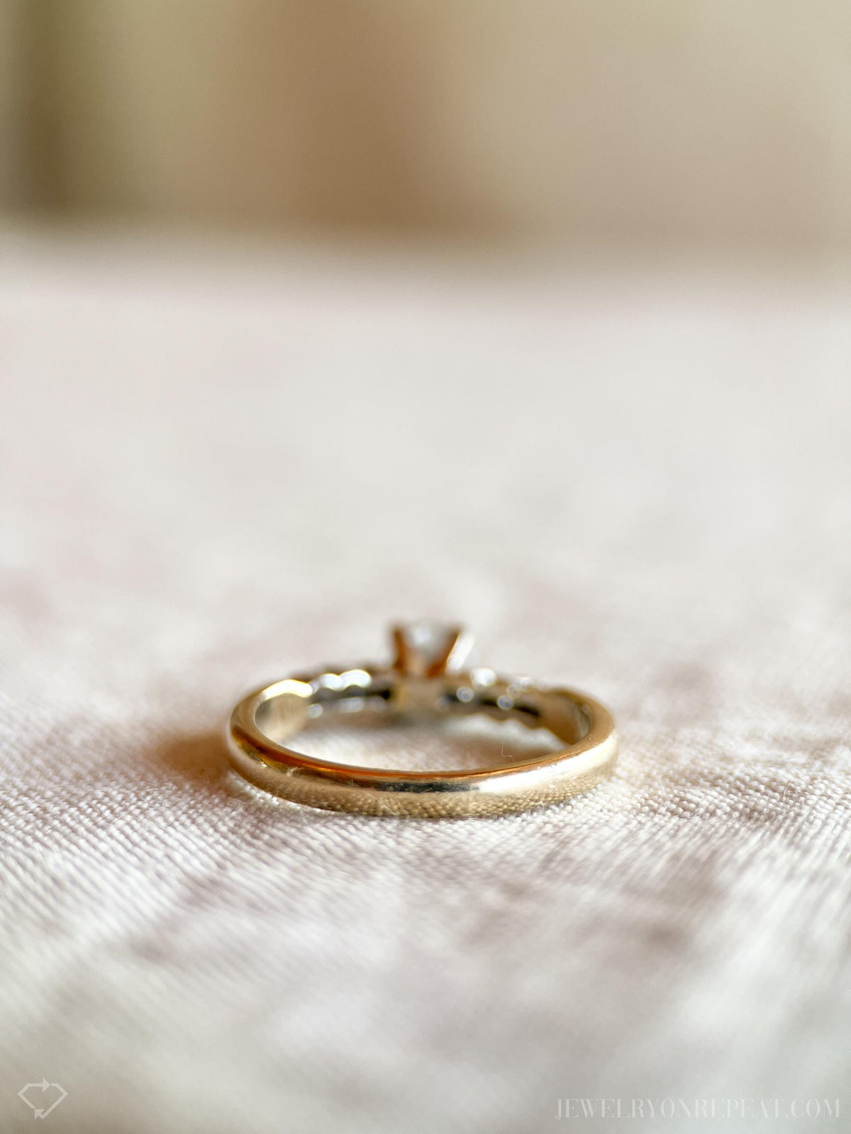 Vintage 1950s Diamond Engagement Ring in 14k Gold