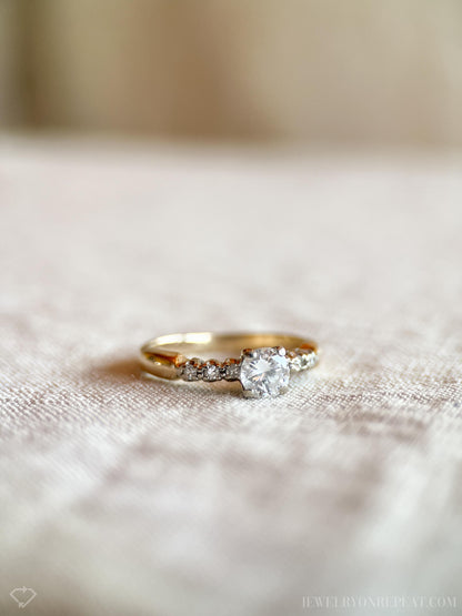 Vintage 1950s Diamond Engagement Ring in 14k Gold