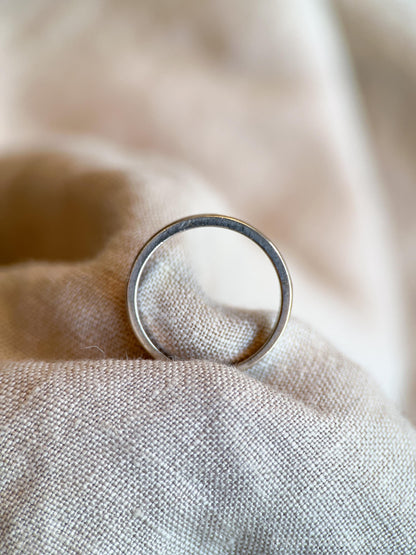 Vintage 1990s Diamond Wedding Band, 14k White Gold