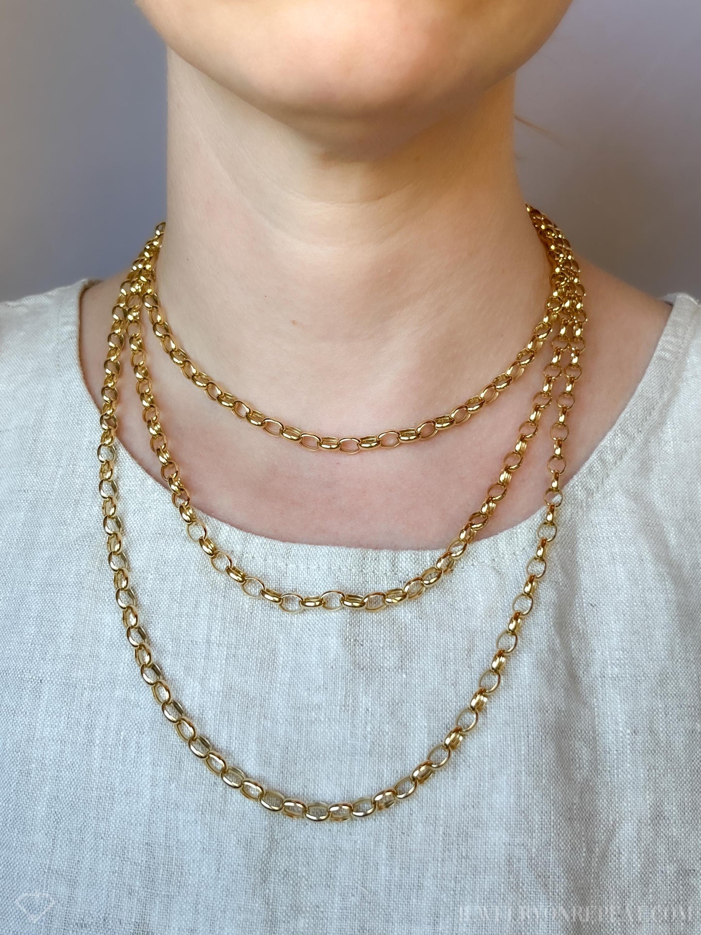 Vintage Cable Chain in 14k Gold with Magnetic Clasp