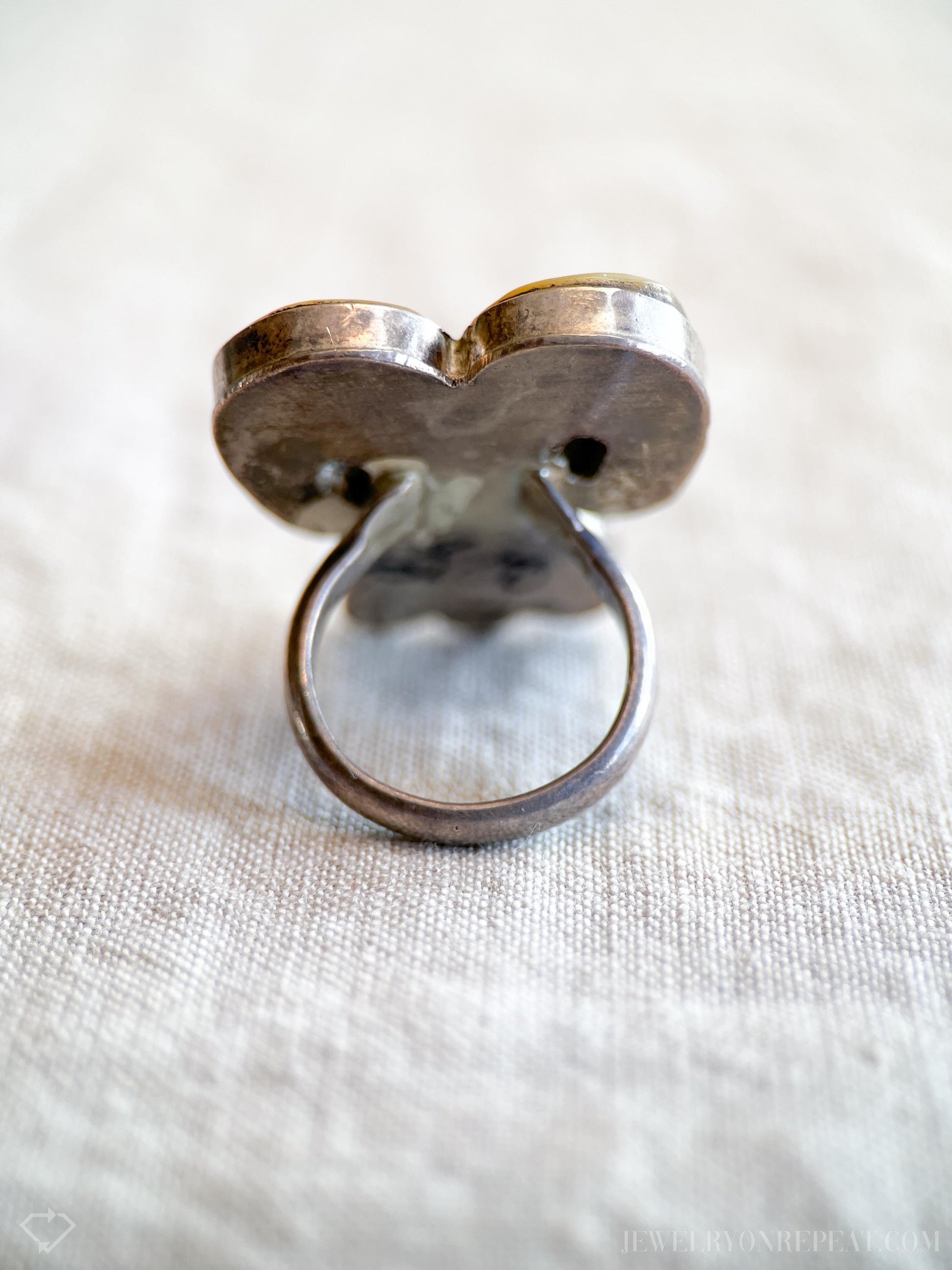 Vintage Ram Gemstone Ring in Sterling Silver