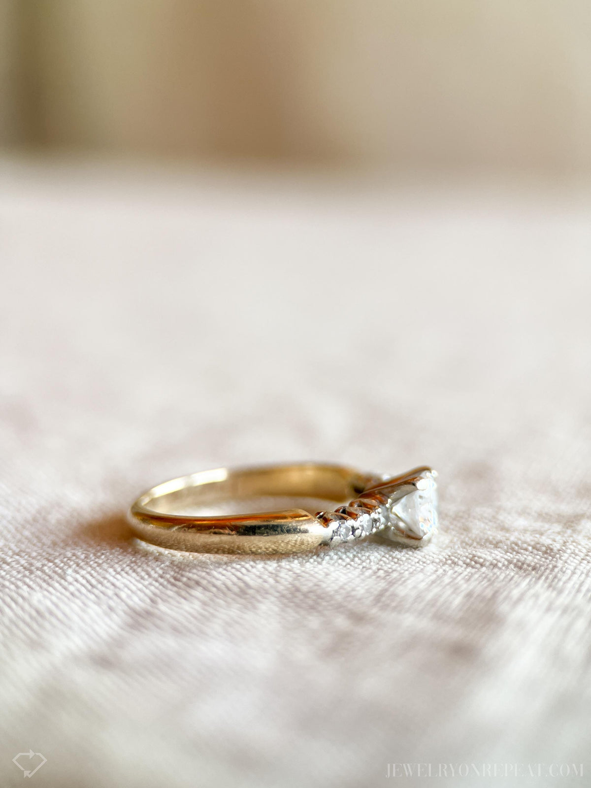 Vintage 1950s Diamond Engagement Ring in 14k Gold