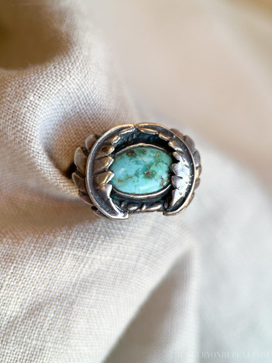 Vintage Turquoise Gemstone Ring in Sterling Silver