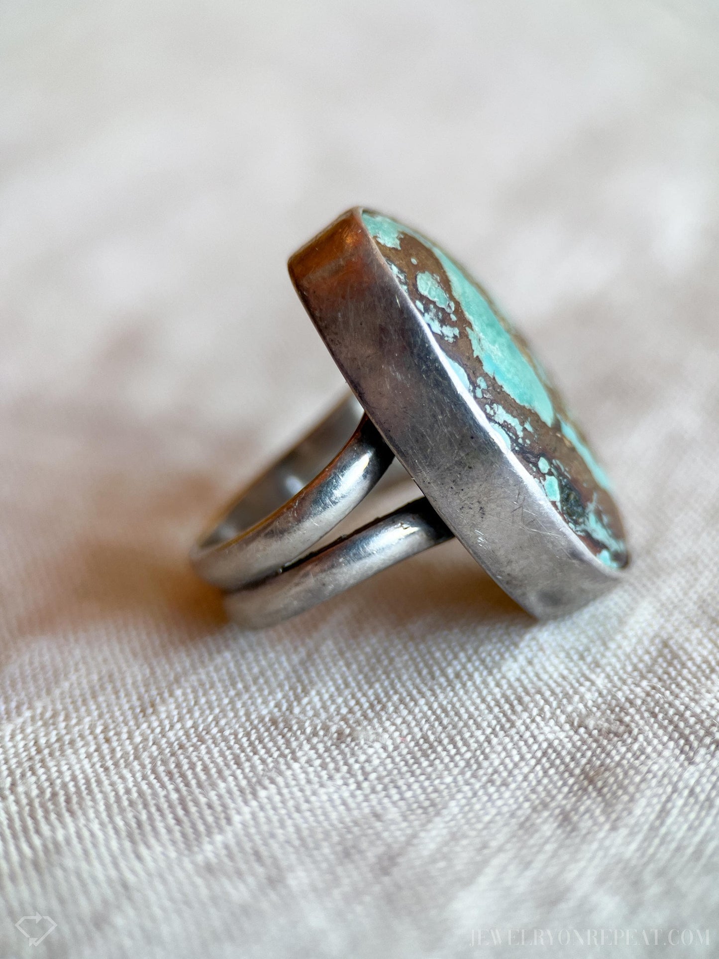 Vintage Turquoise Gemstone Ring in Sterling Silver