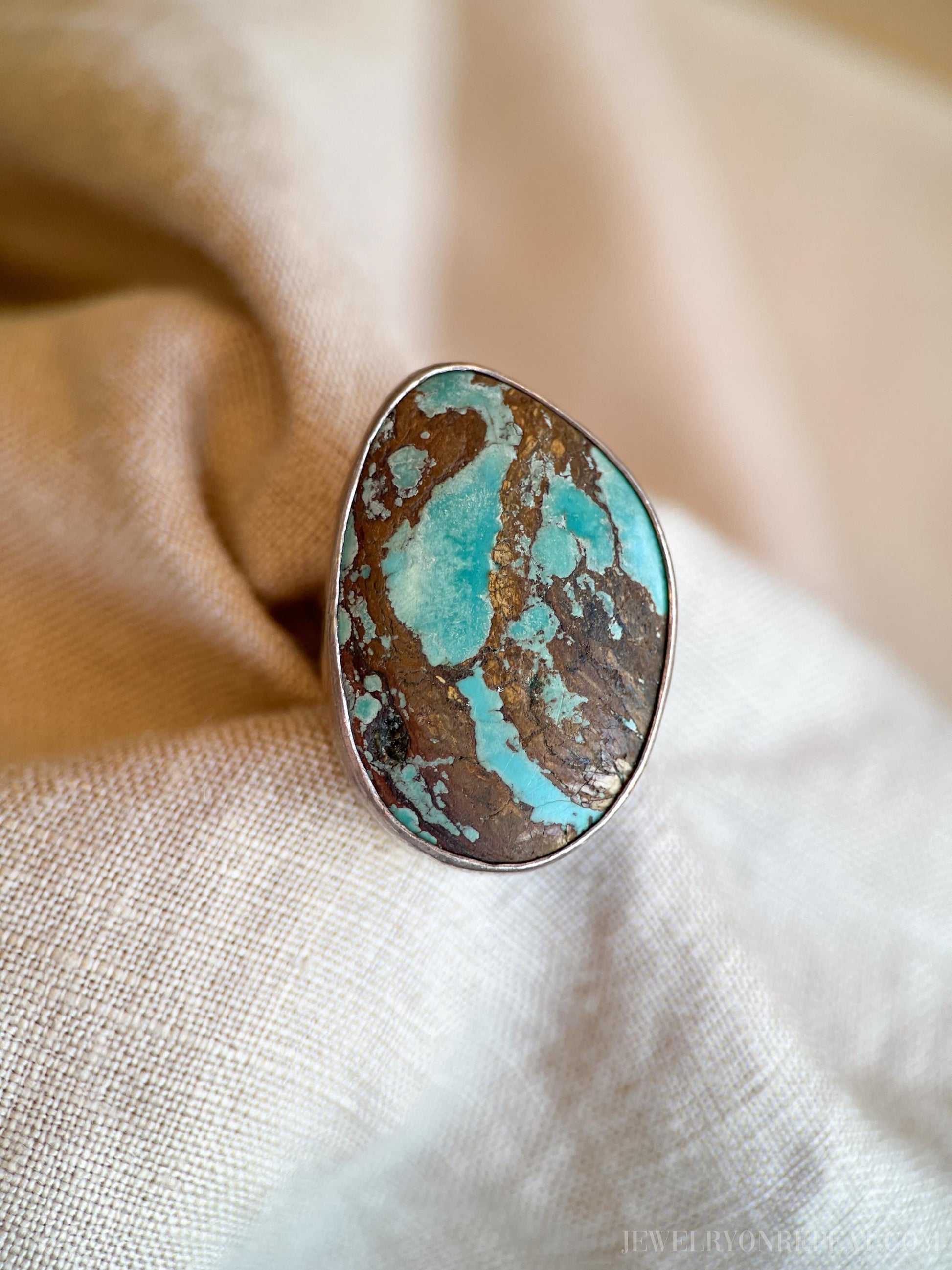 Vintage Turquoise Gemstone Ring in Sterling Silver