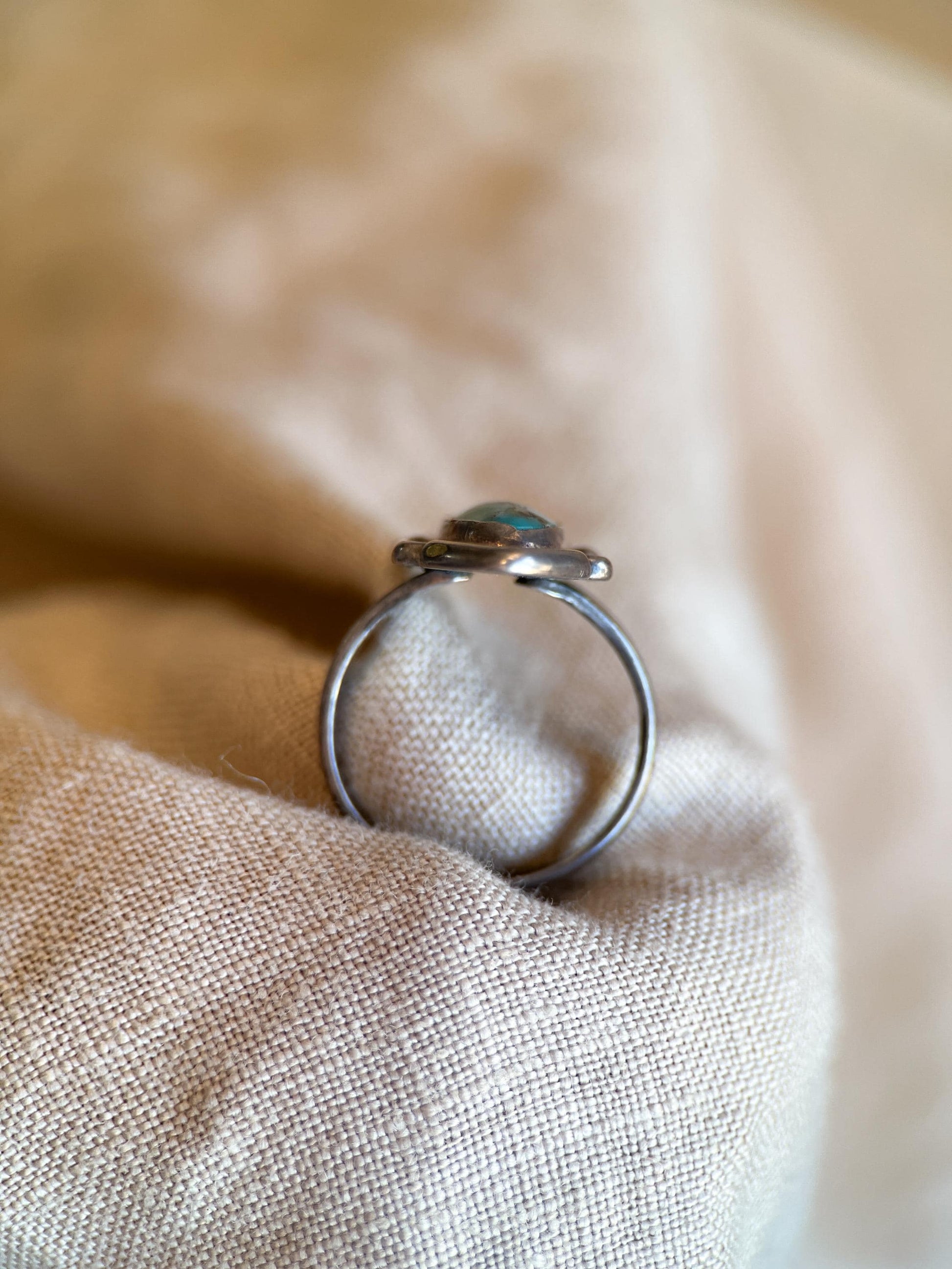 Vintage Turquoise Gemstone Ring in Sterling Silver