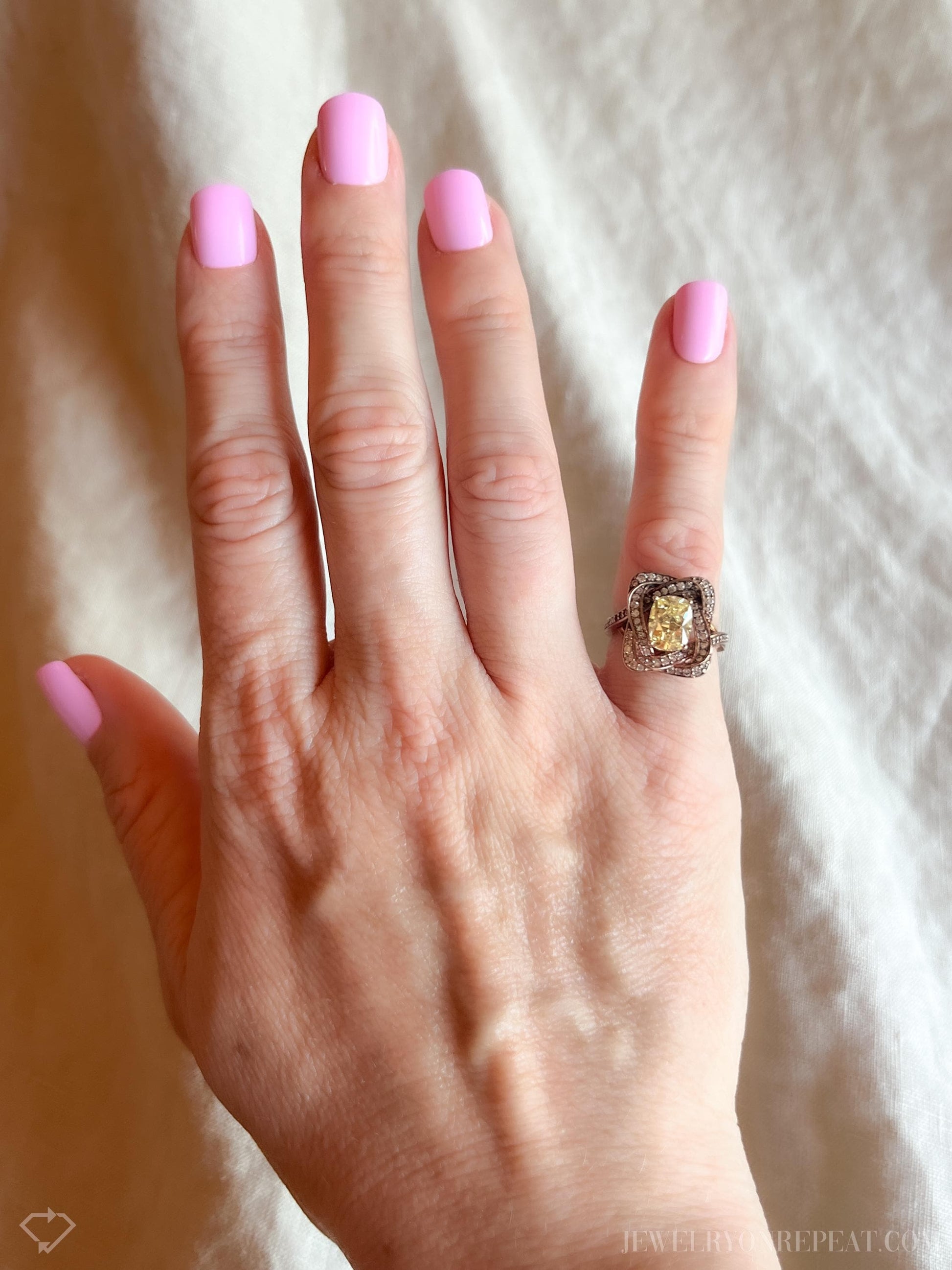 Vintage Gemstone Ring in Rose Gold Plated Sterling Silver