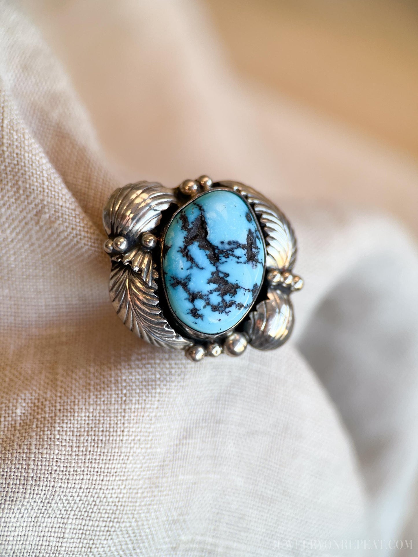 Vintage Turquoise Gemstone Ring in Sterling Silver