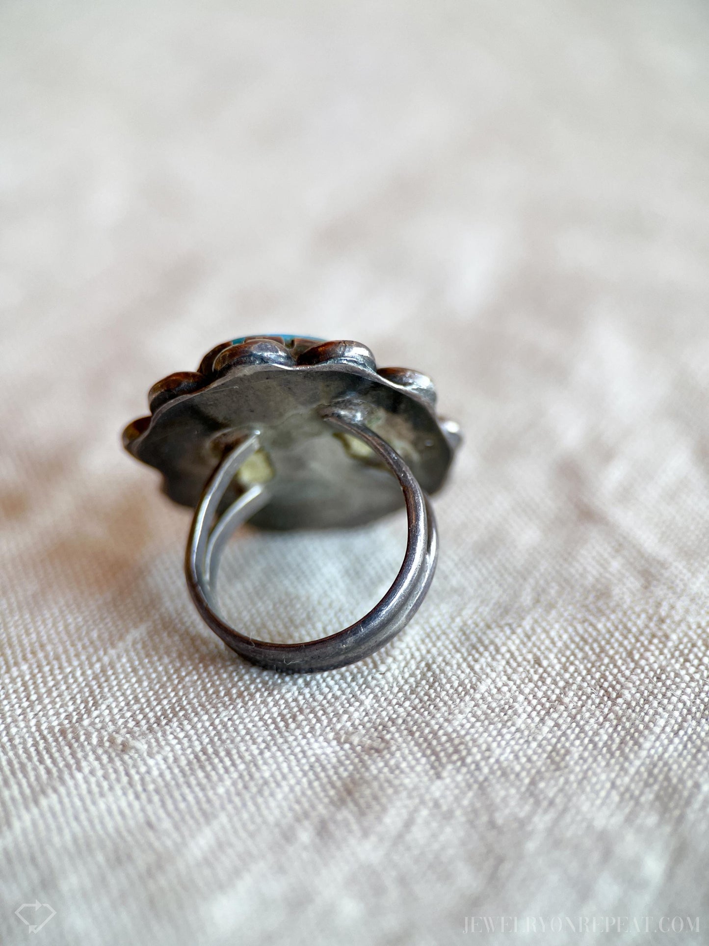 Vintage Turquoise Ring in Sterling Silver