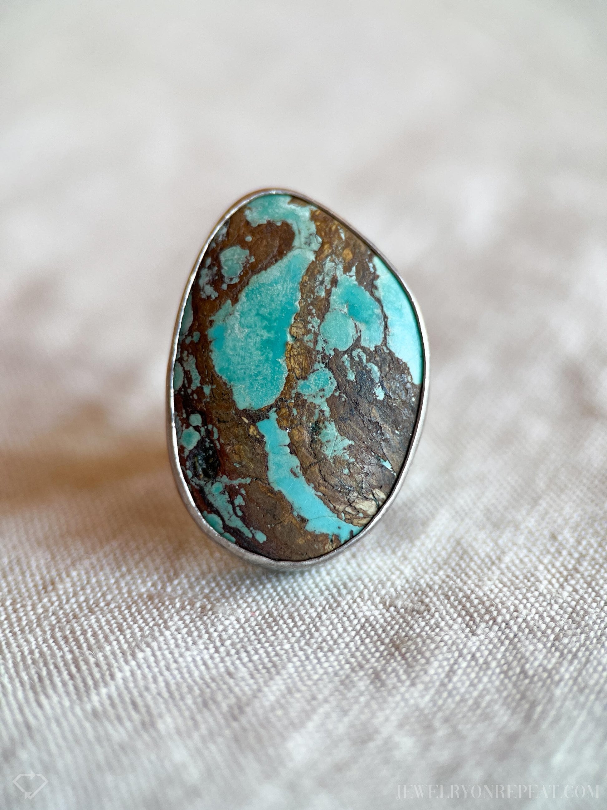 Vintage Turquoise Gemstone Ring in Sterling Silver