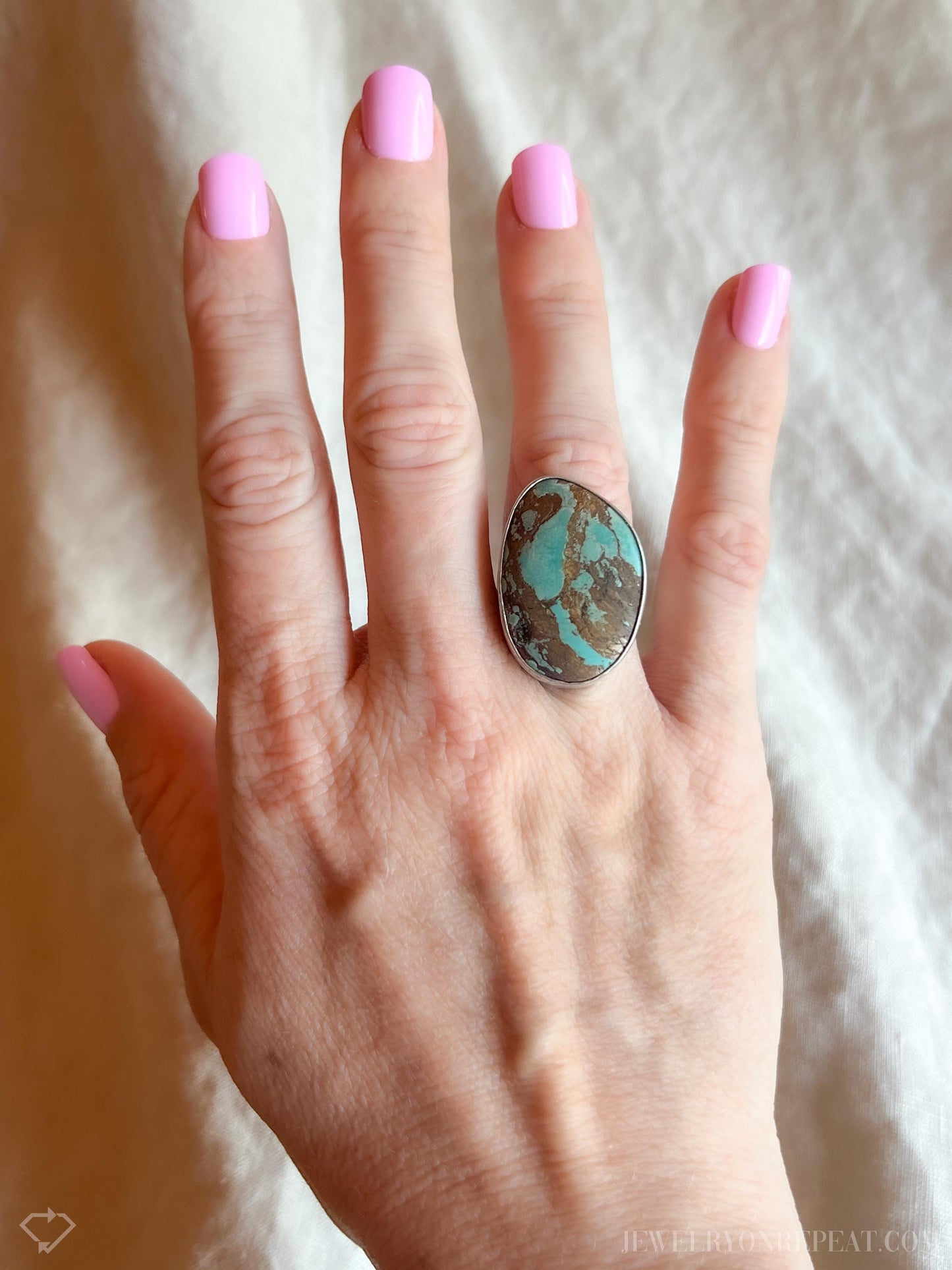 Vintage Turquoise Gemstone Ring in Sterling Silver