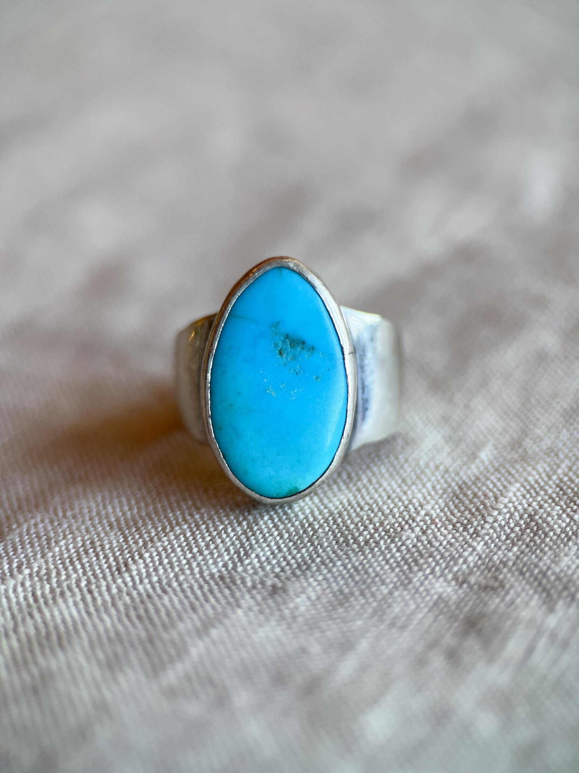 Vintage Turquoise Gemstone Ring in Sterling Silver