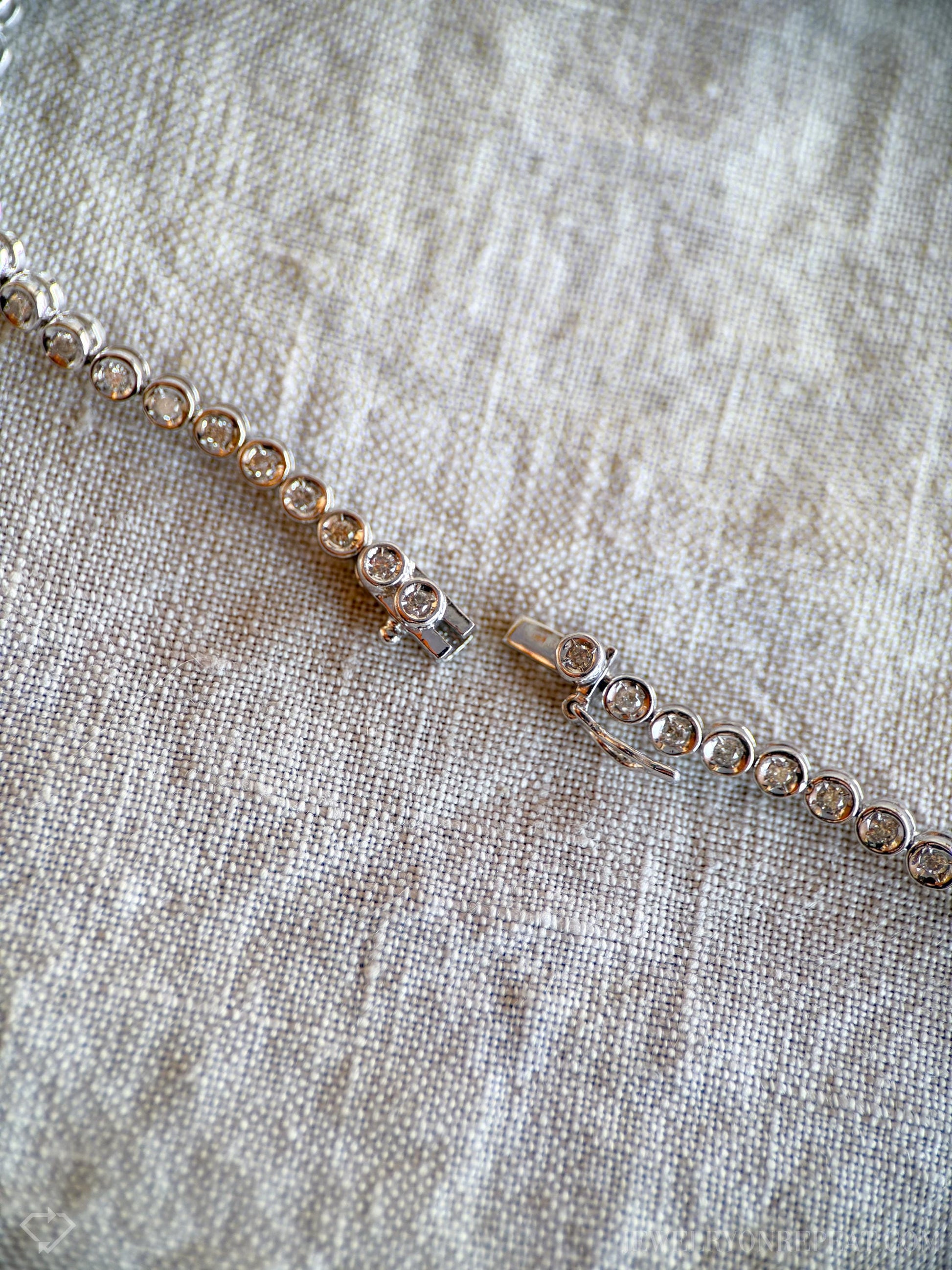 Vintage 1990s Diamond Necklace in 18k White Gold Timeless Sustainability • Vintage Fine Jewelry
