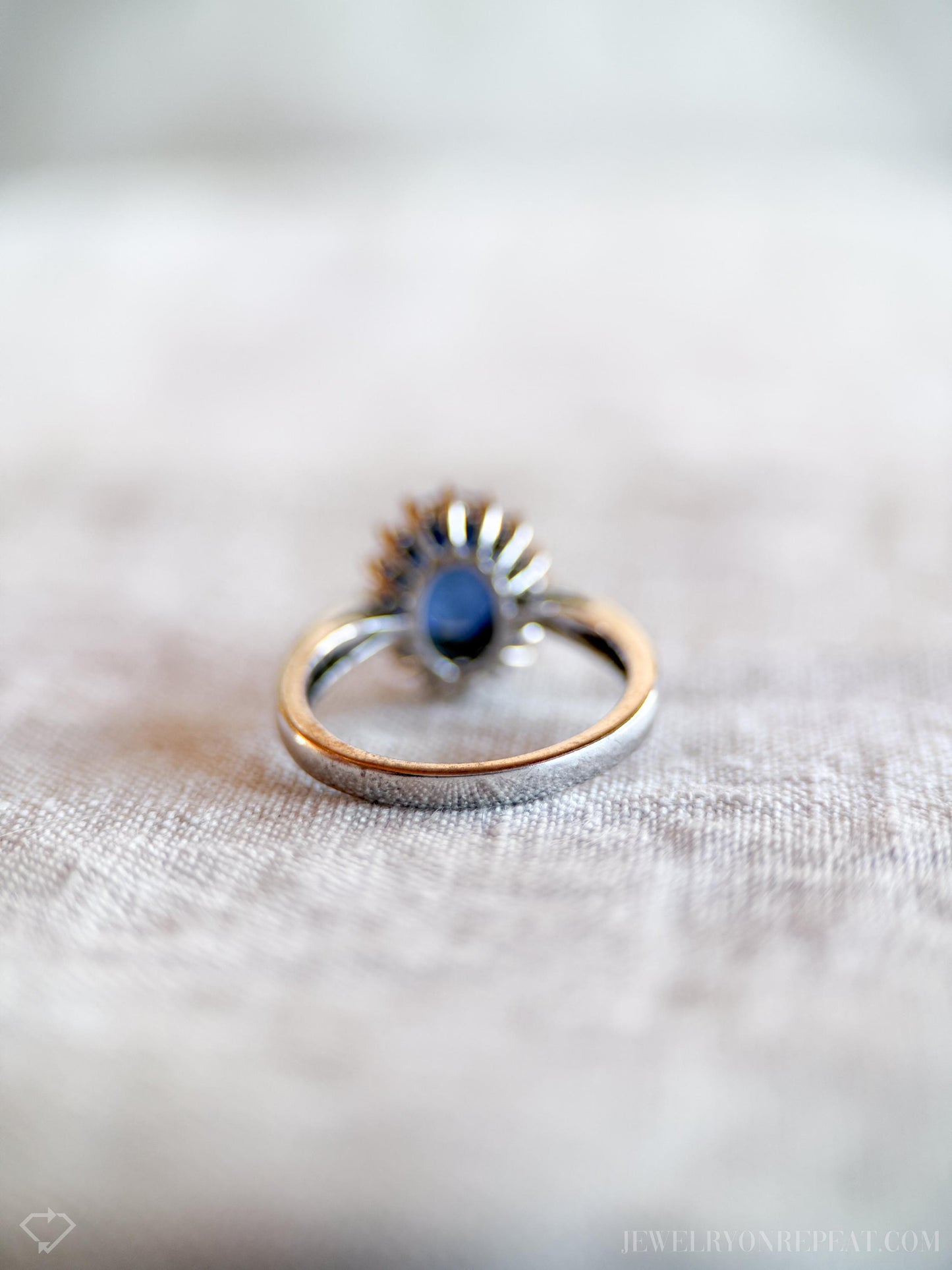 Vintage Sapphire Gemstone Ring in Sterling Silver