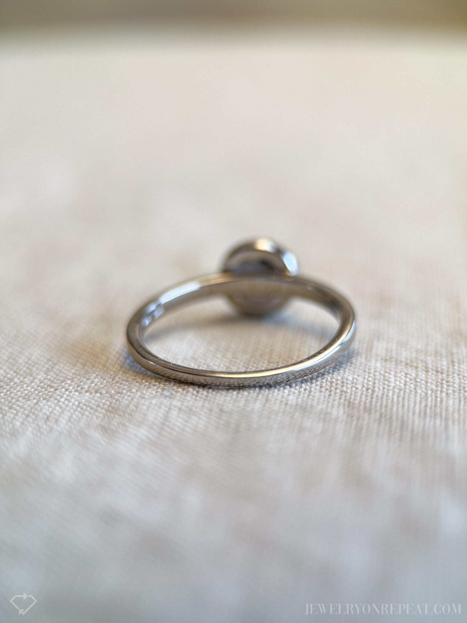 Opal Halo Gemstone Ring in Sterling Silver