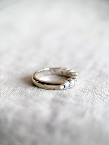 Vintage 1990s Diamond Wedding Band in 14k White Gold