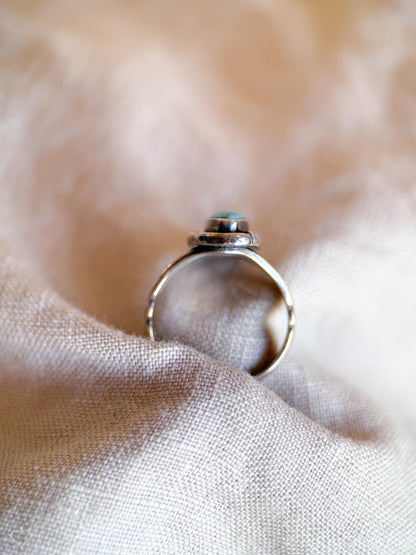 Vintage Turquoise Ring Sterling Silver, Southwestern Statement Boho Jewelry