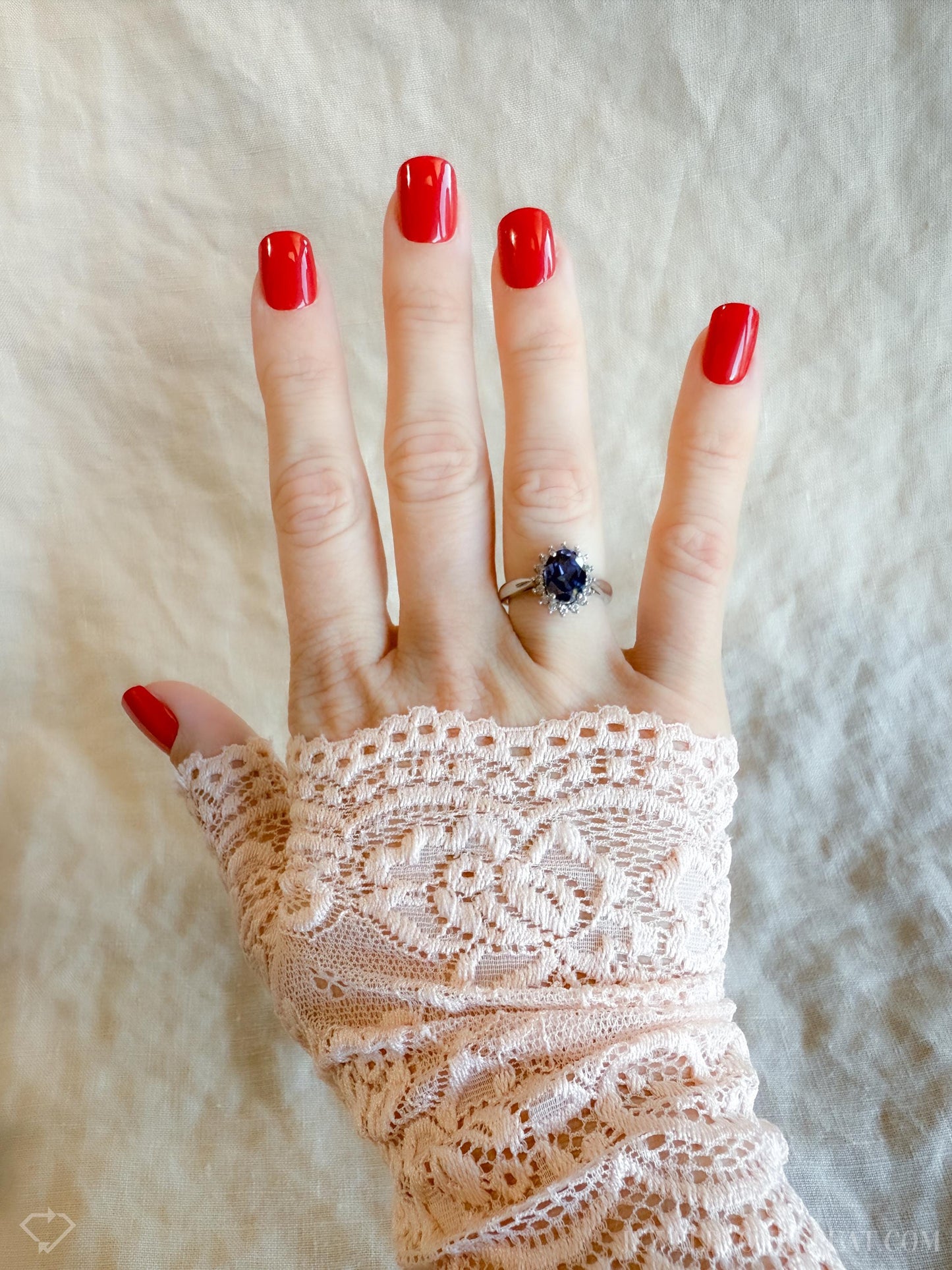 Vintage Sapphire Gemstone Ring in Sterling Silver