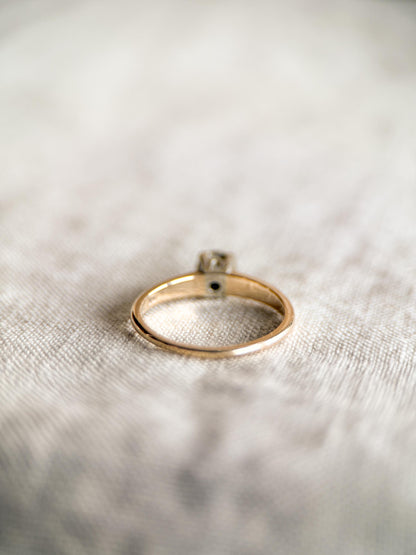 Vintage 1950s Diamond Solitaire Engagement Ring in 14k Gold