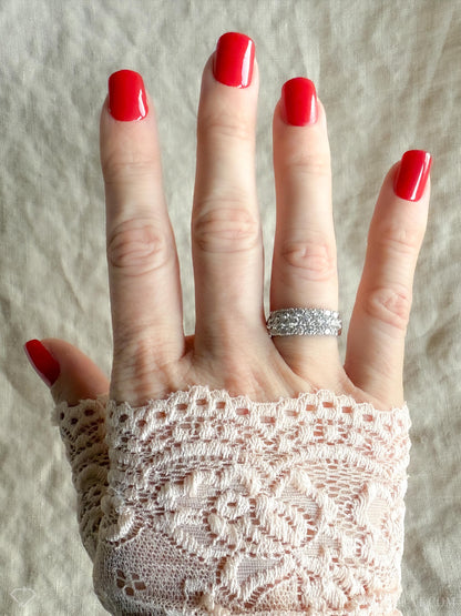 Vintage 1990s Diamond Wedding Band in 18k White Gold