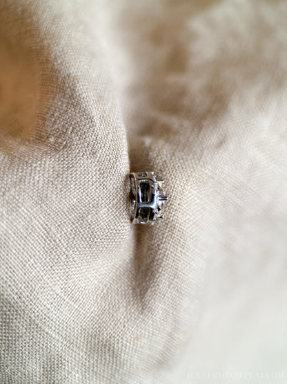 Vintage 1990s Diamond Halo Pendant in 14k White Gold
